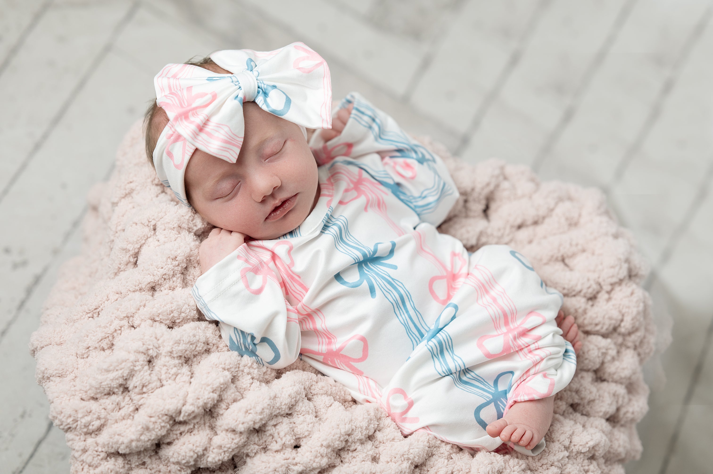 Bow Rows Baby Gown