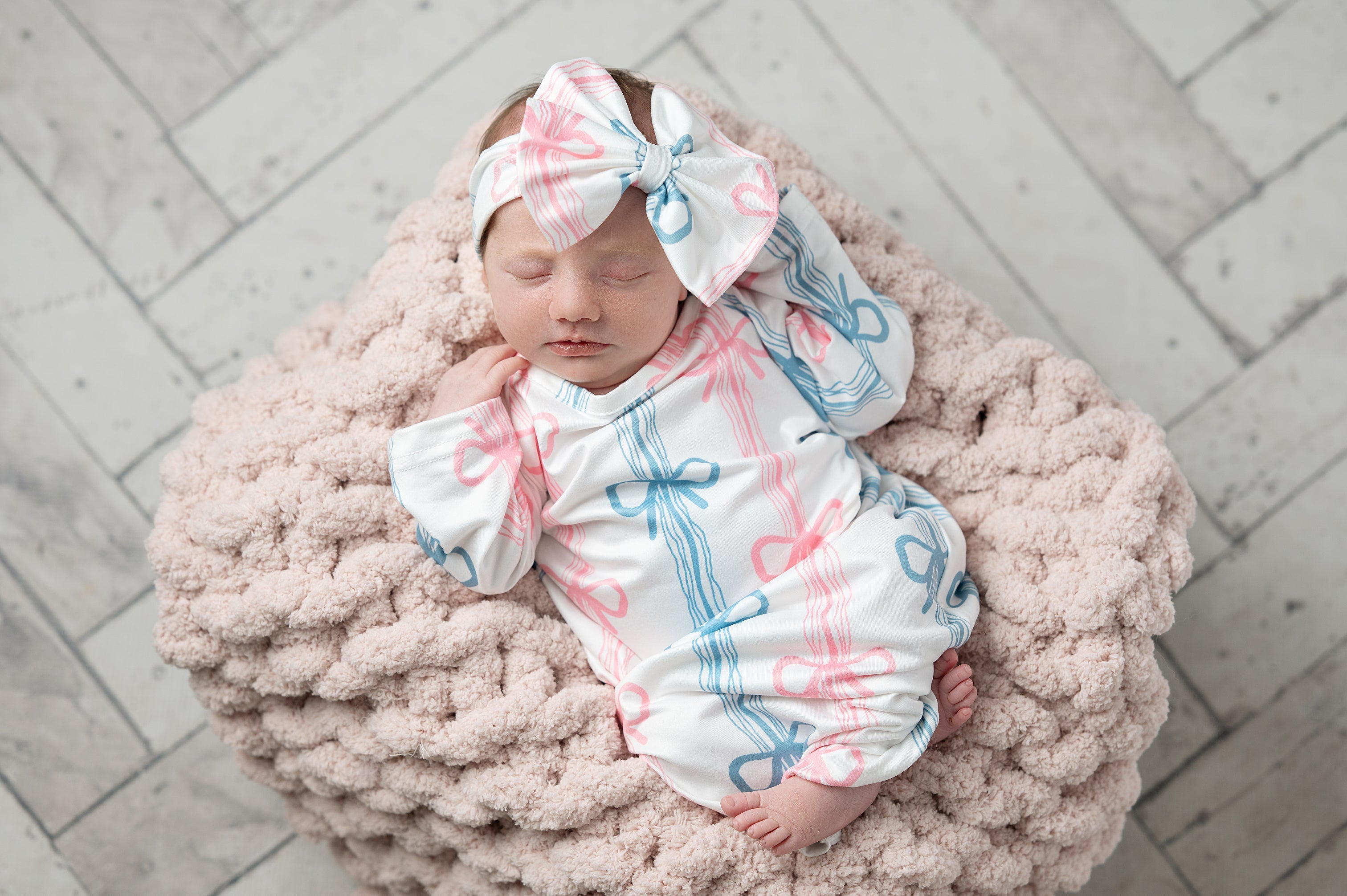Bow Rows Baby Gown