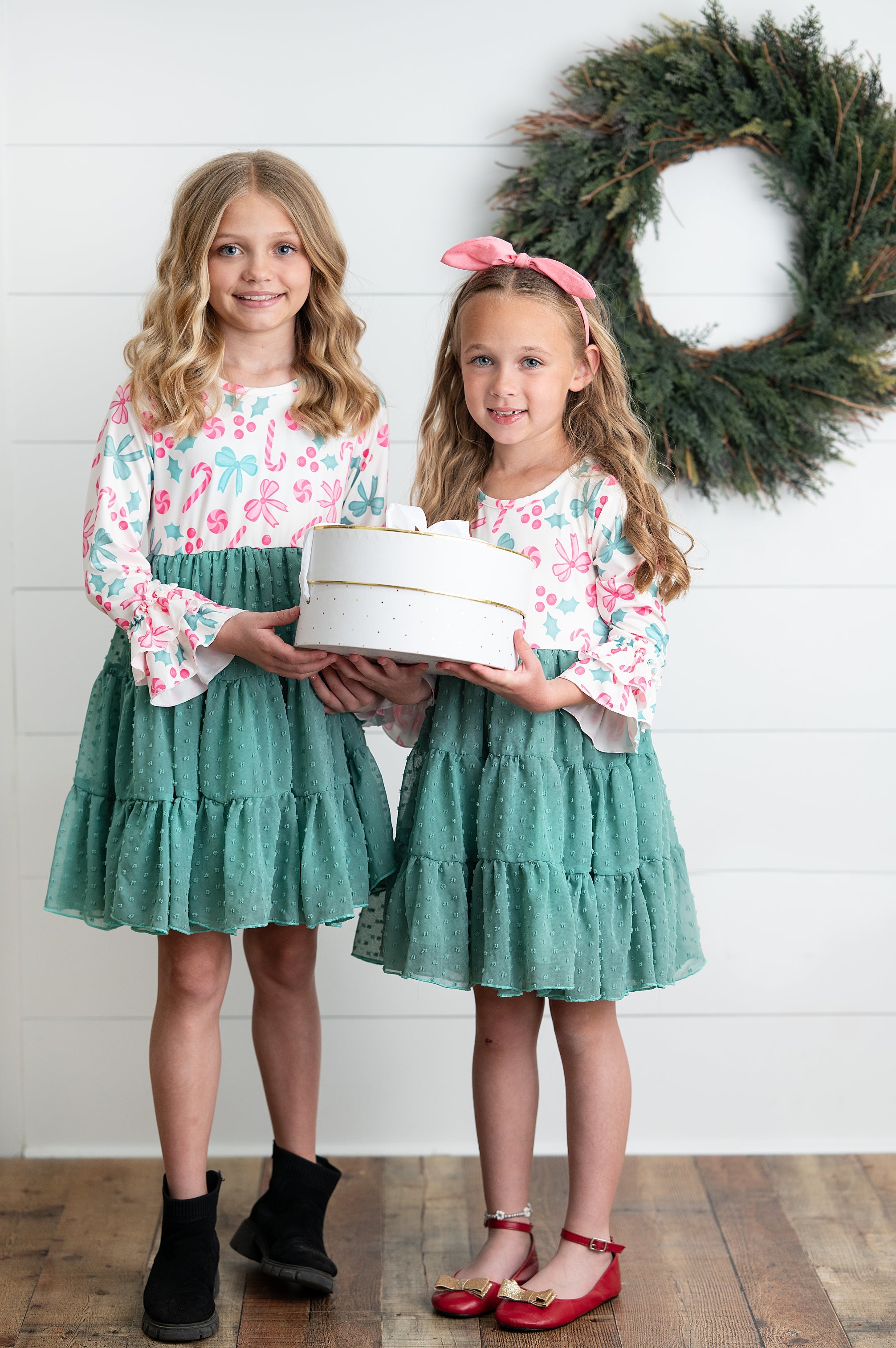 Holiday Swiss Dot Bow Dress