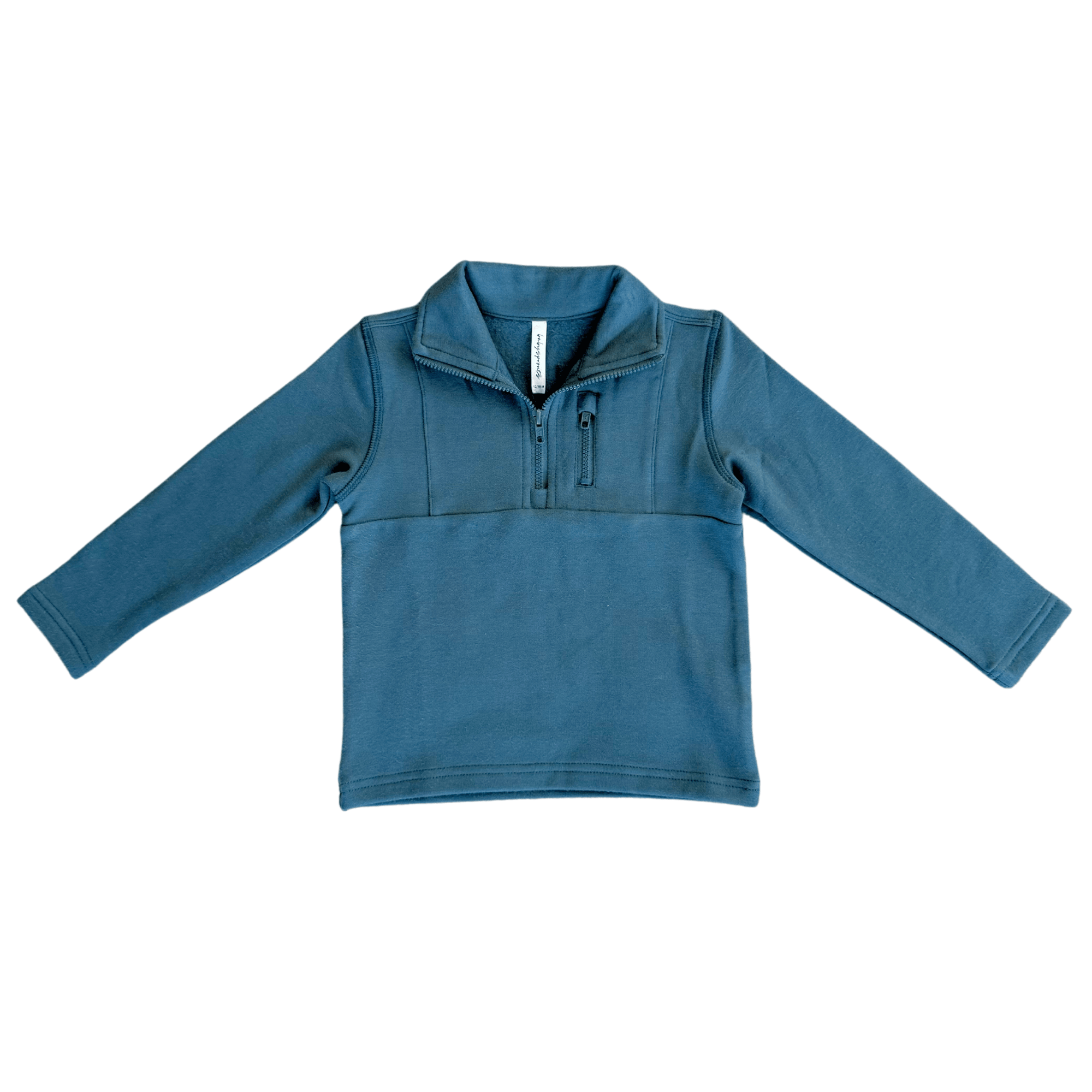 Boy's 3/4 Fleece Zip Sweatshirt