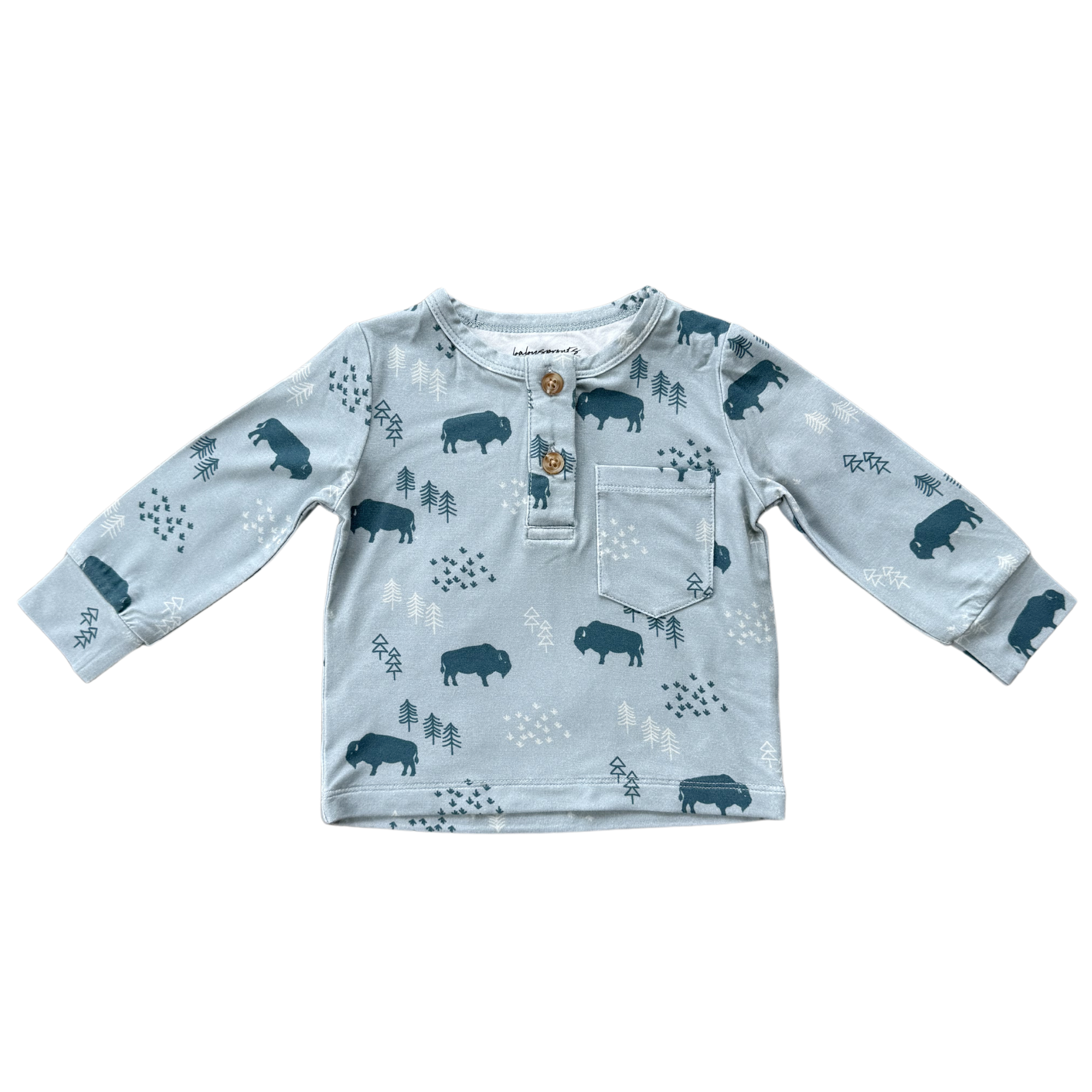 Boy's Long Sleeve Henley Shirt