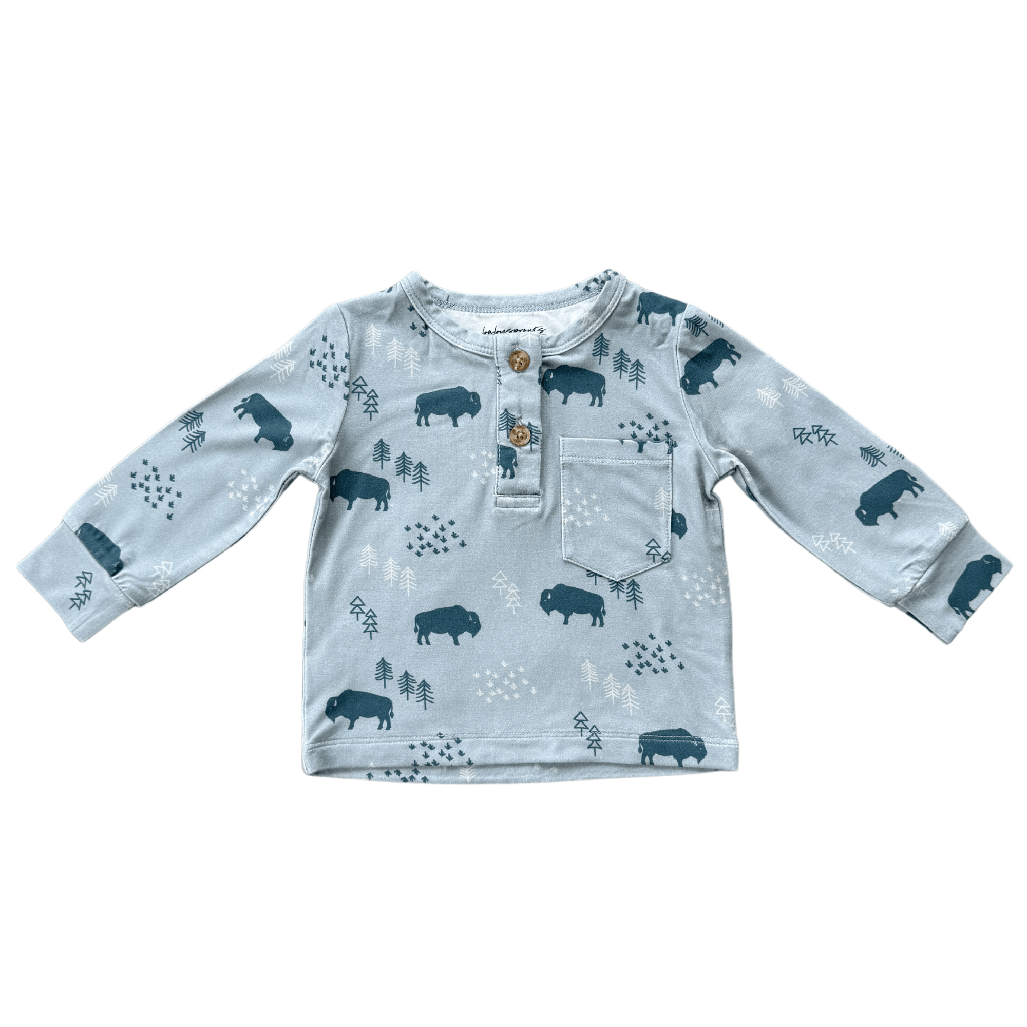 Boy's Long Sleeve Henley Shirt