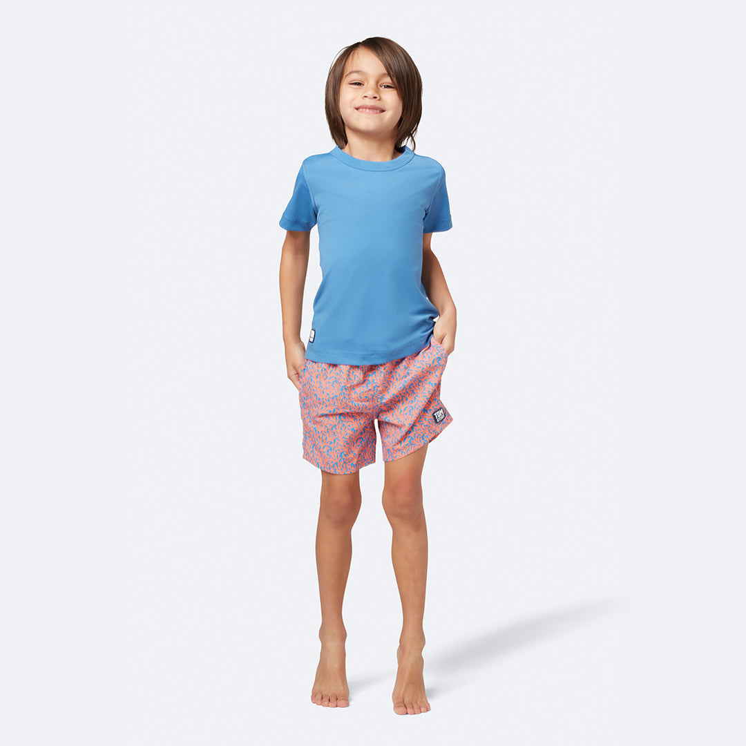 Mid Blue & Orange Coral