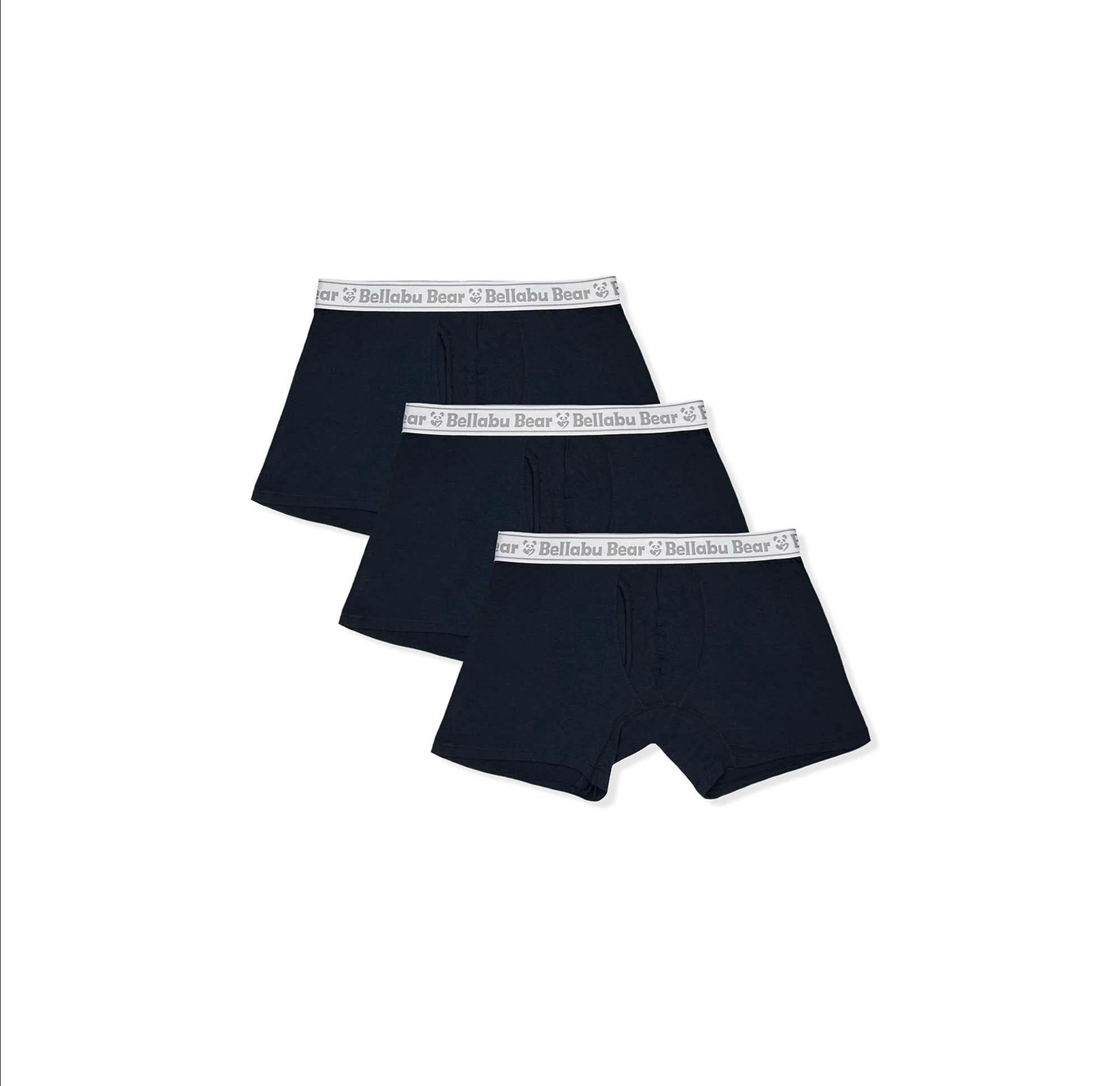 Men's Black Boxer Brief Bamboo Underwear 3-pack