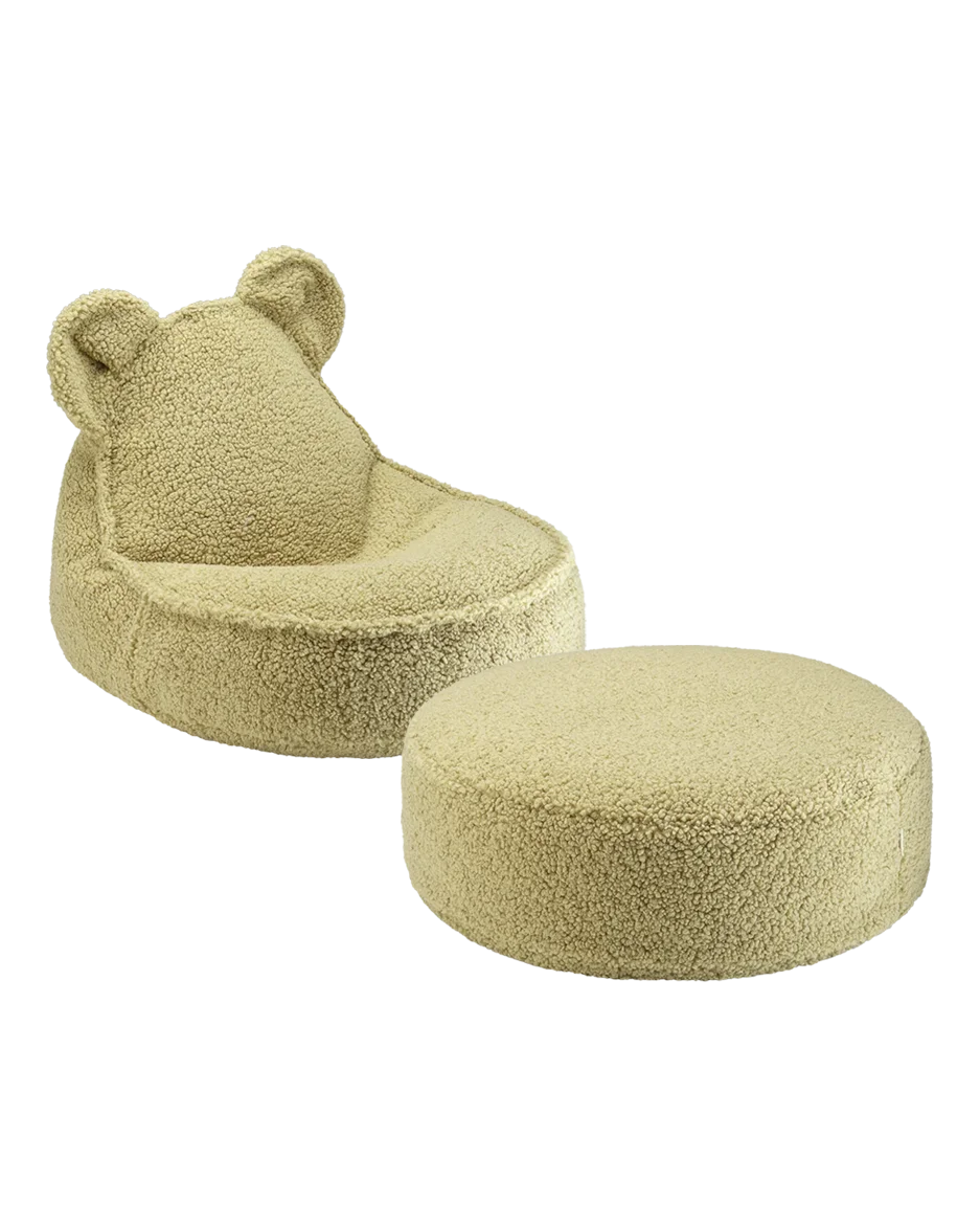Matcha Bear Beanbag And Ottoman Set