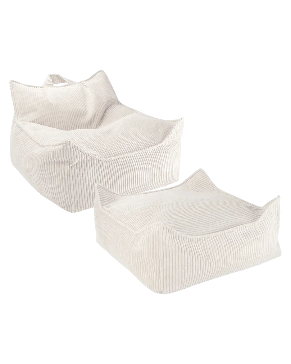 Marshmallow Beanbag Chair And Ottoman Set