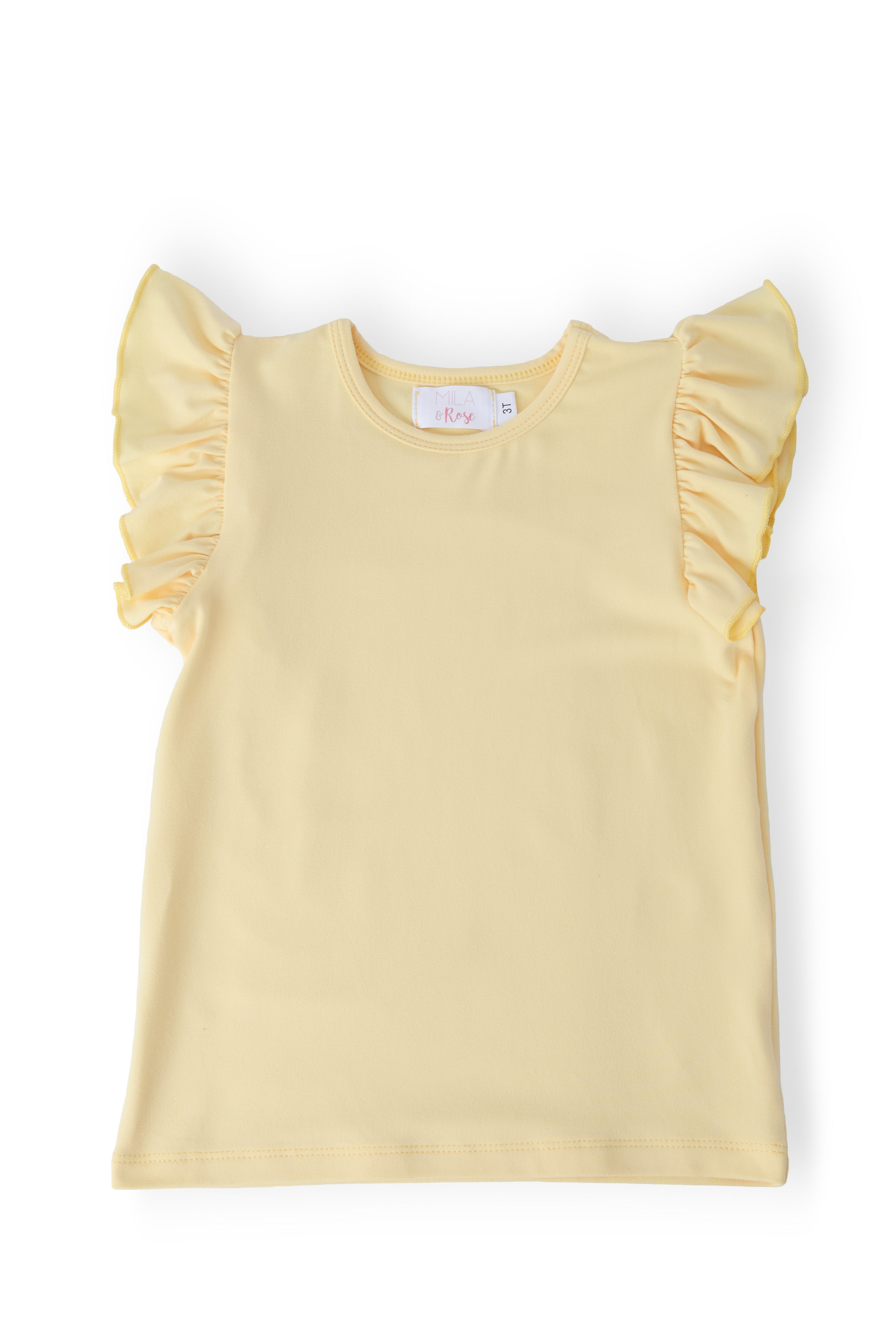 Butter Yellow S/s Ruffle Tee