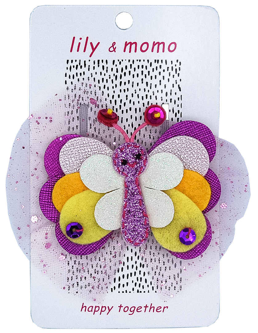 Butterfly Hair Clip- Purple And Gold