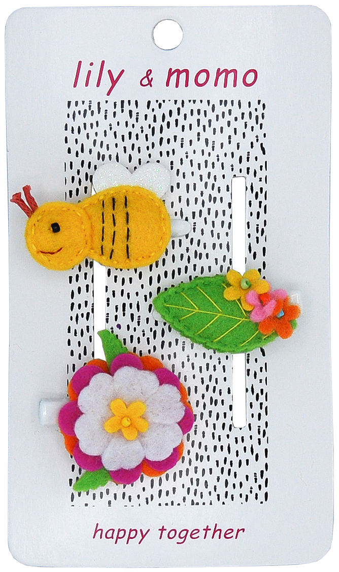 Buzzing Bee Hair Clips- Yellow And Green
