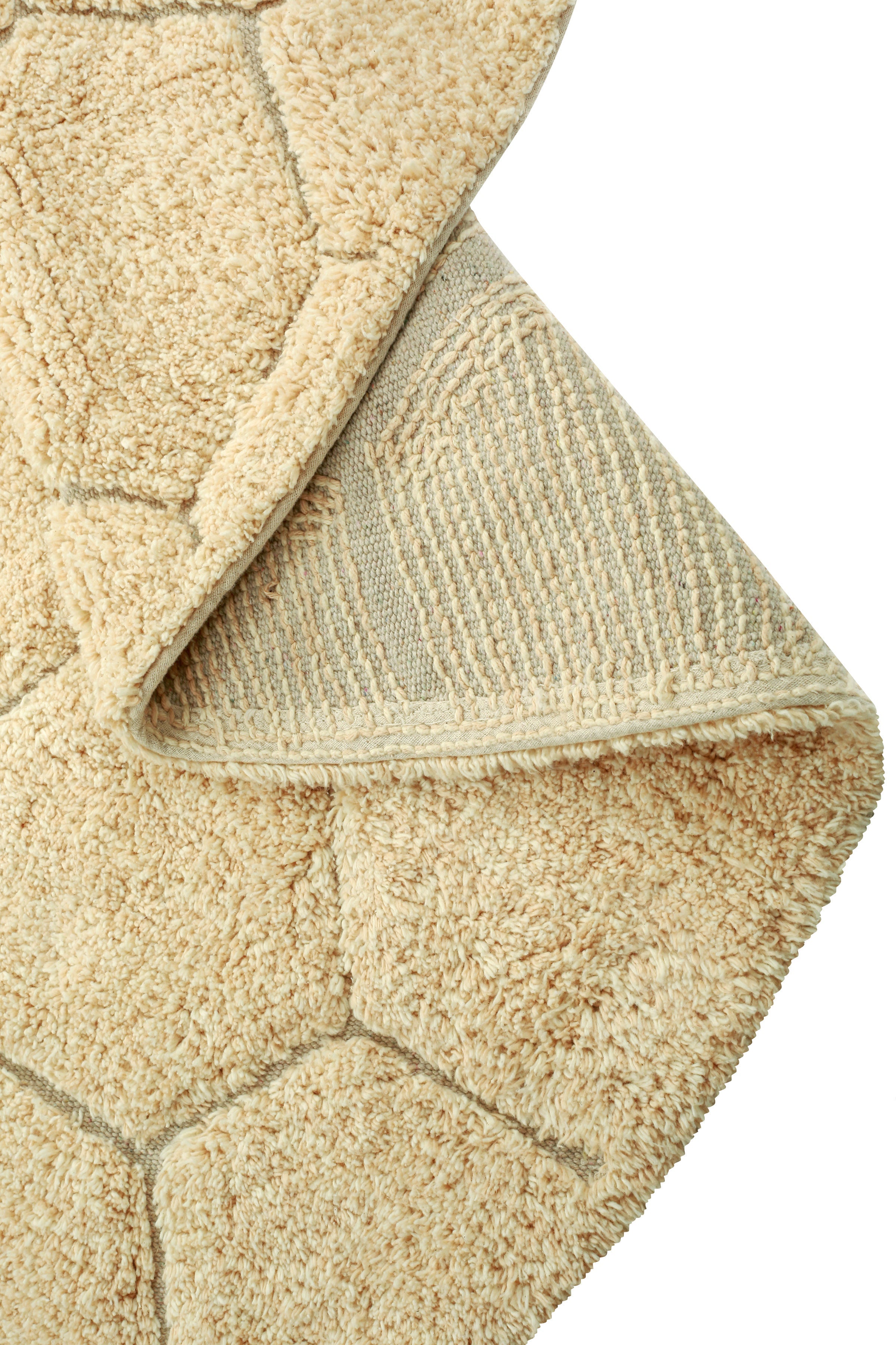 WASHABLE ROUND RUG HONEYCOMB GOLDEN - Planet Bee