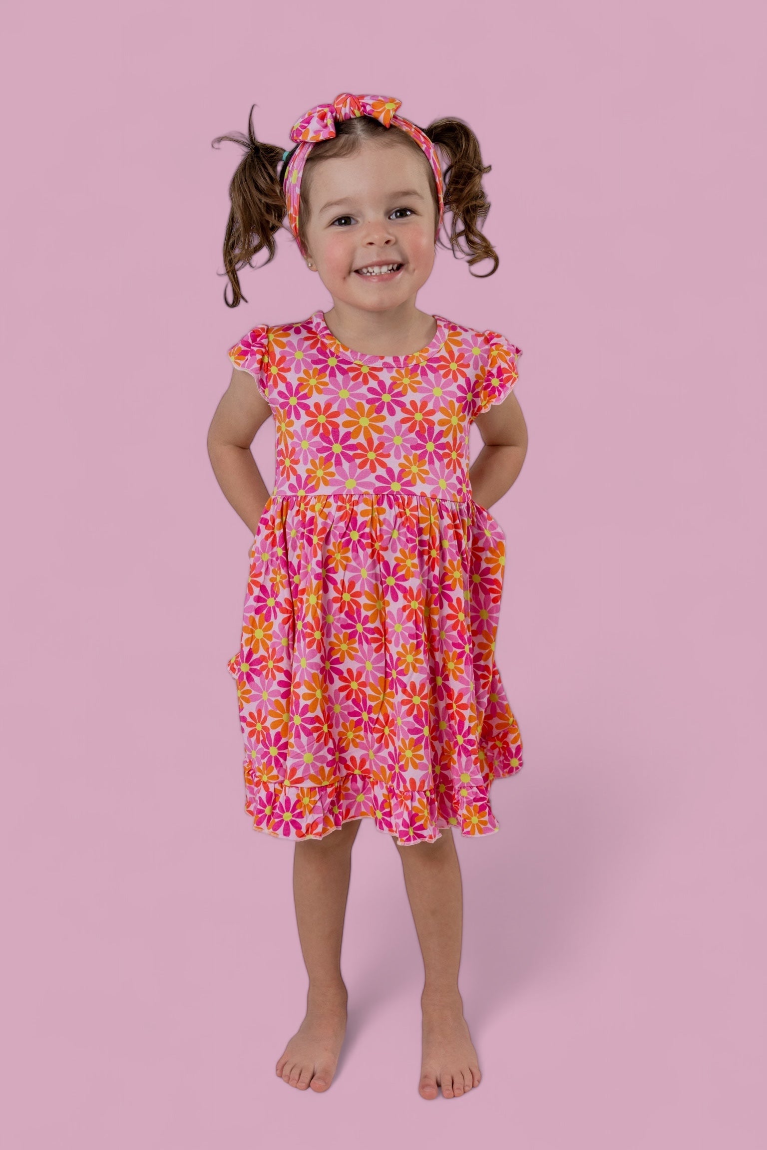 Petal Power Dream Cap Sleeve Ruffle Dress