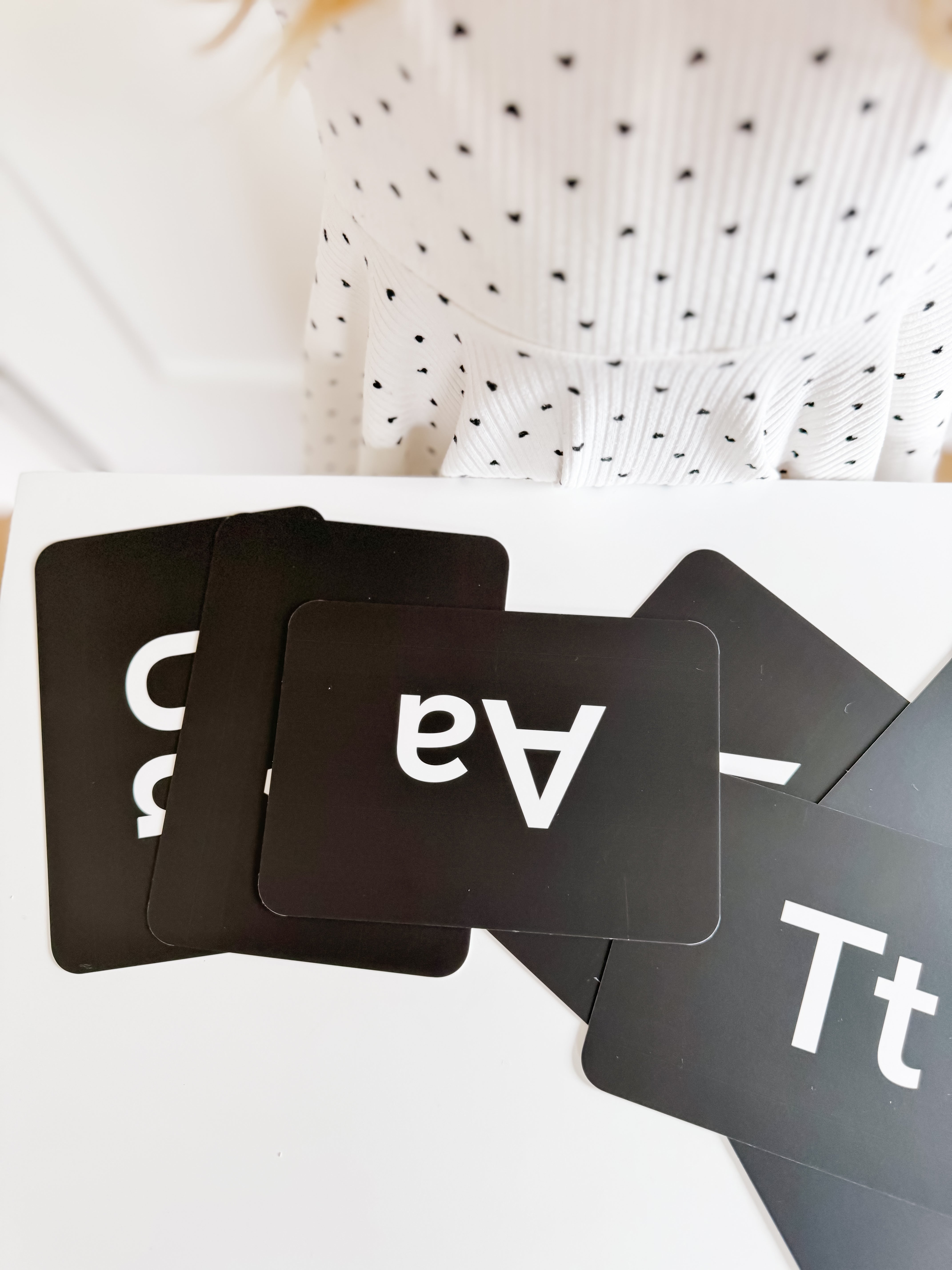 Black And White Letter Flashcards