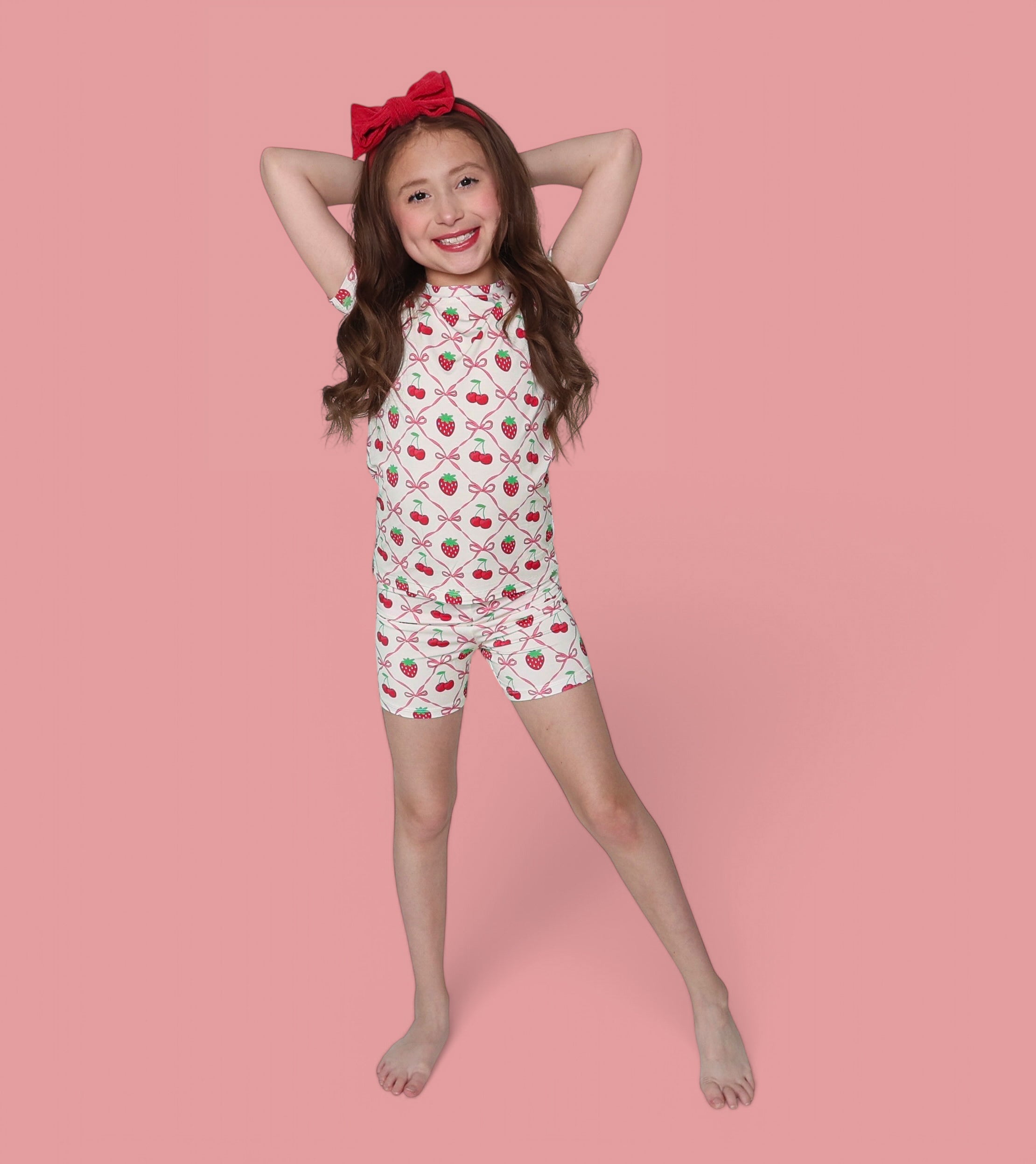 Cherry Bow Berry Dream Short Set
