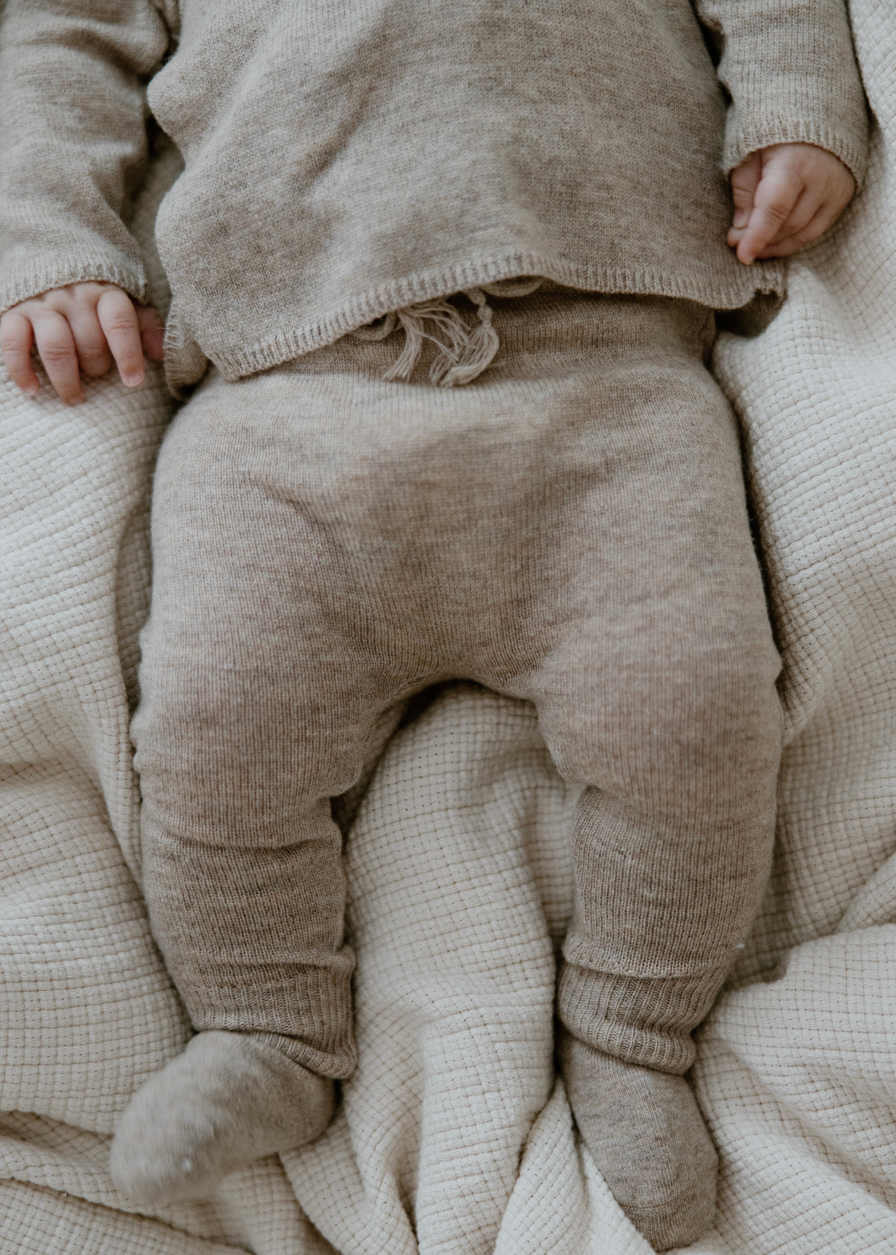 Cashmere Footless Leggings | Beige