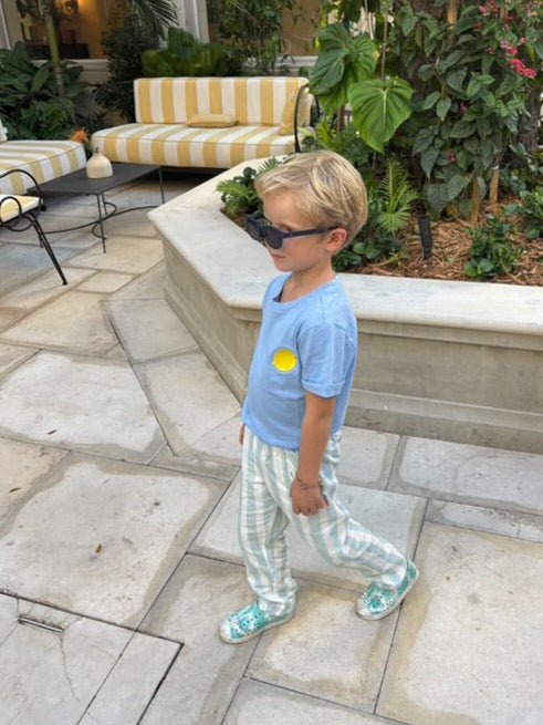 Recycled Cotton Blue Lemon Kid T-shirt