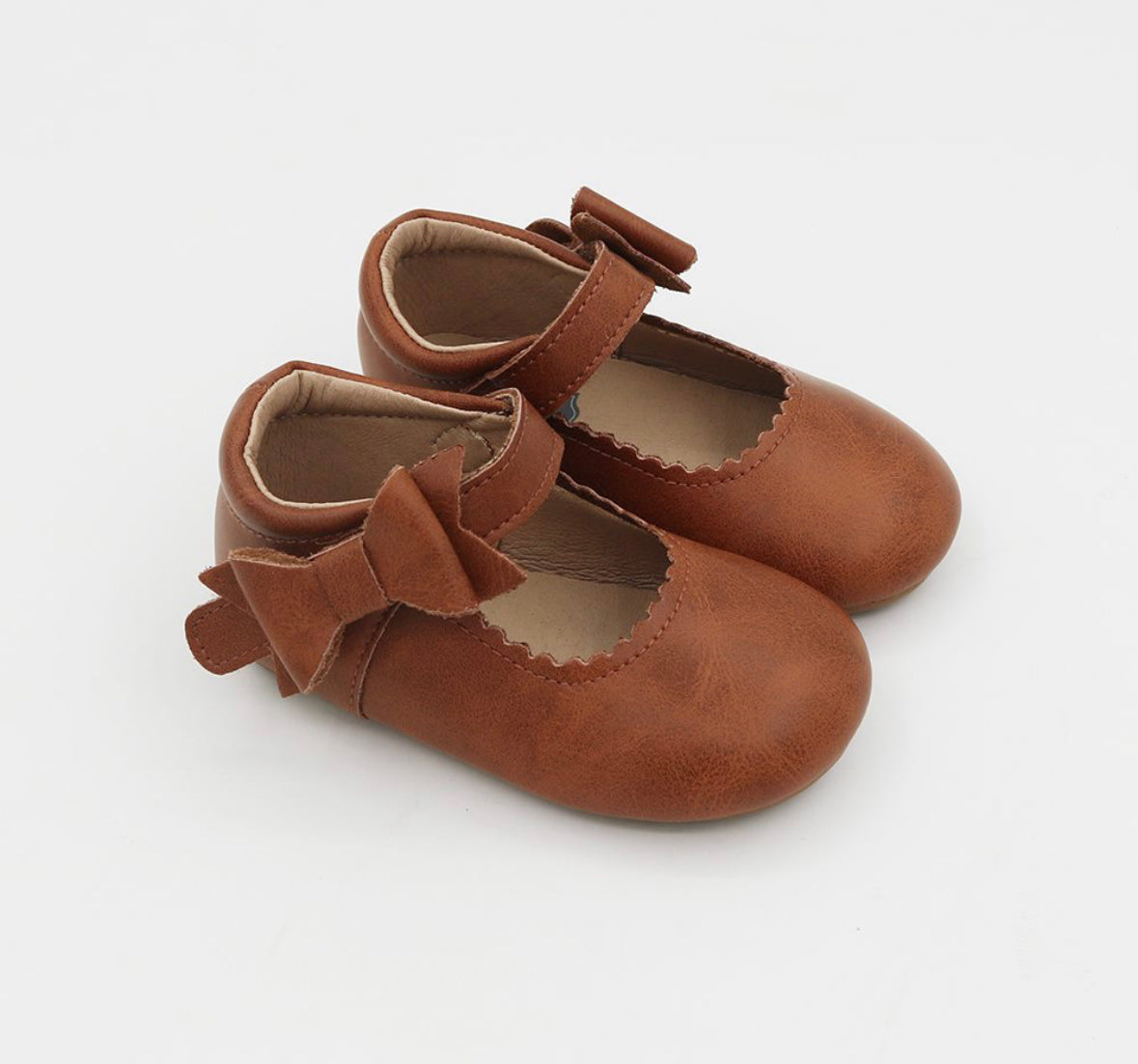 Lilien Side Bow Mary Jane - Distressed Leather - Brown