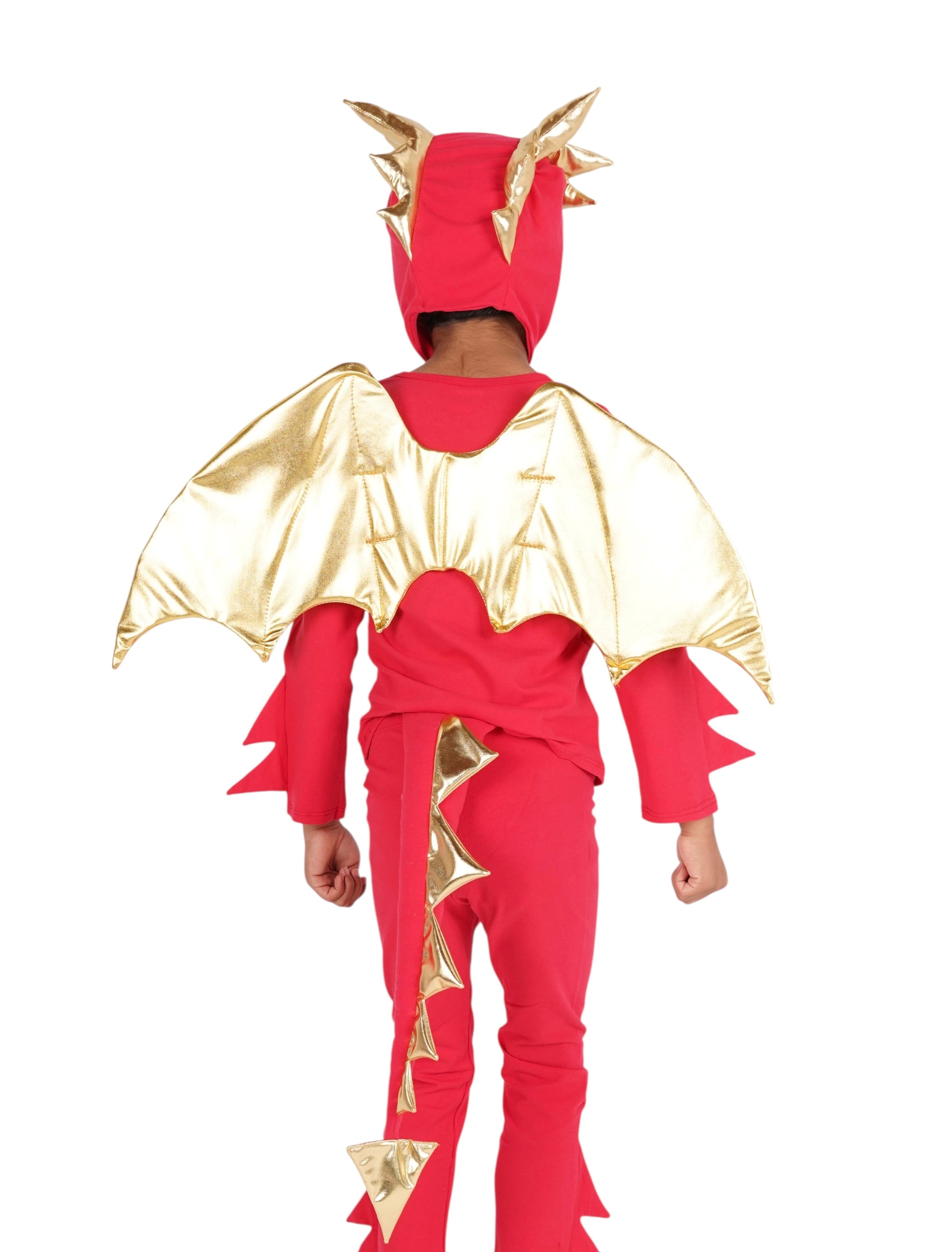 Sunfire Red Dragon With Gold Wings