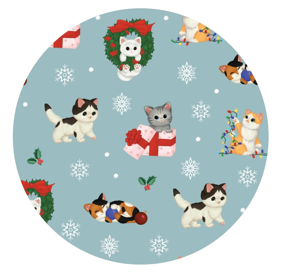 Whisker Wonderland Christmas Kittens Two Piece Bamboo Pajama Set