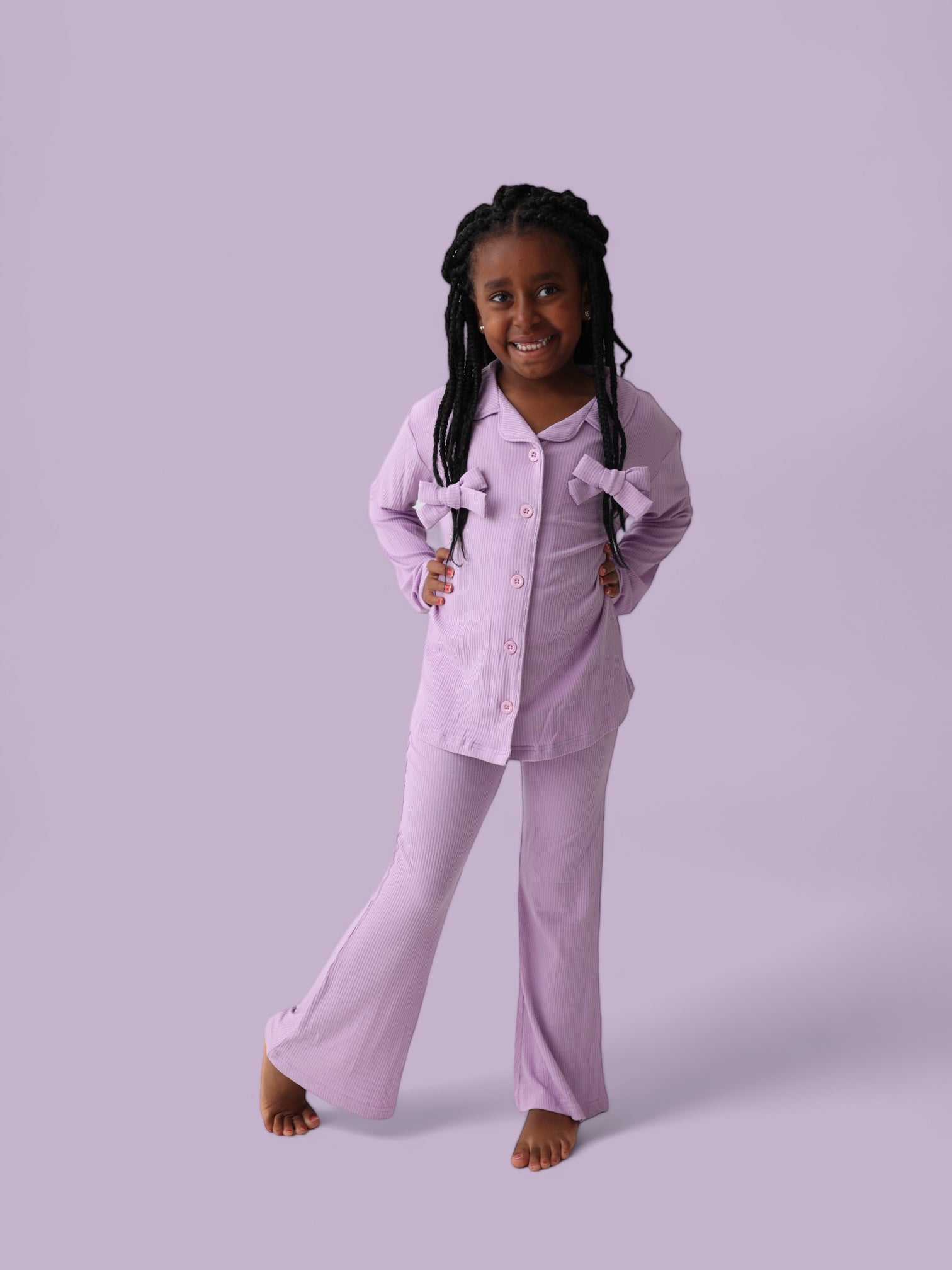 Amethyst Rib Dream Girl's Flare Set