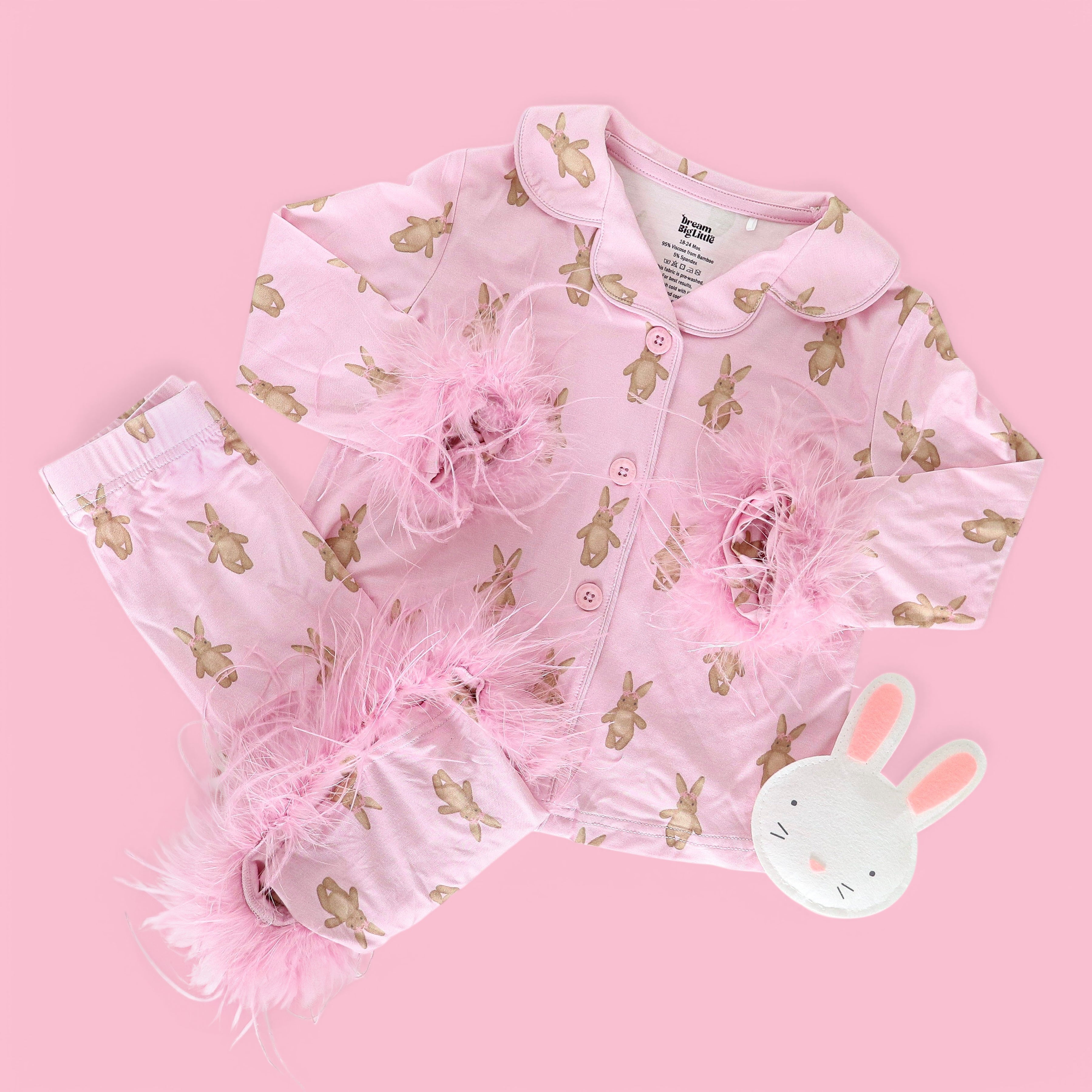 Blushin' Bunnies Girl's Flare Feathered Dream Set