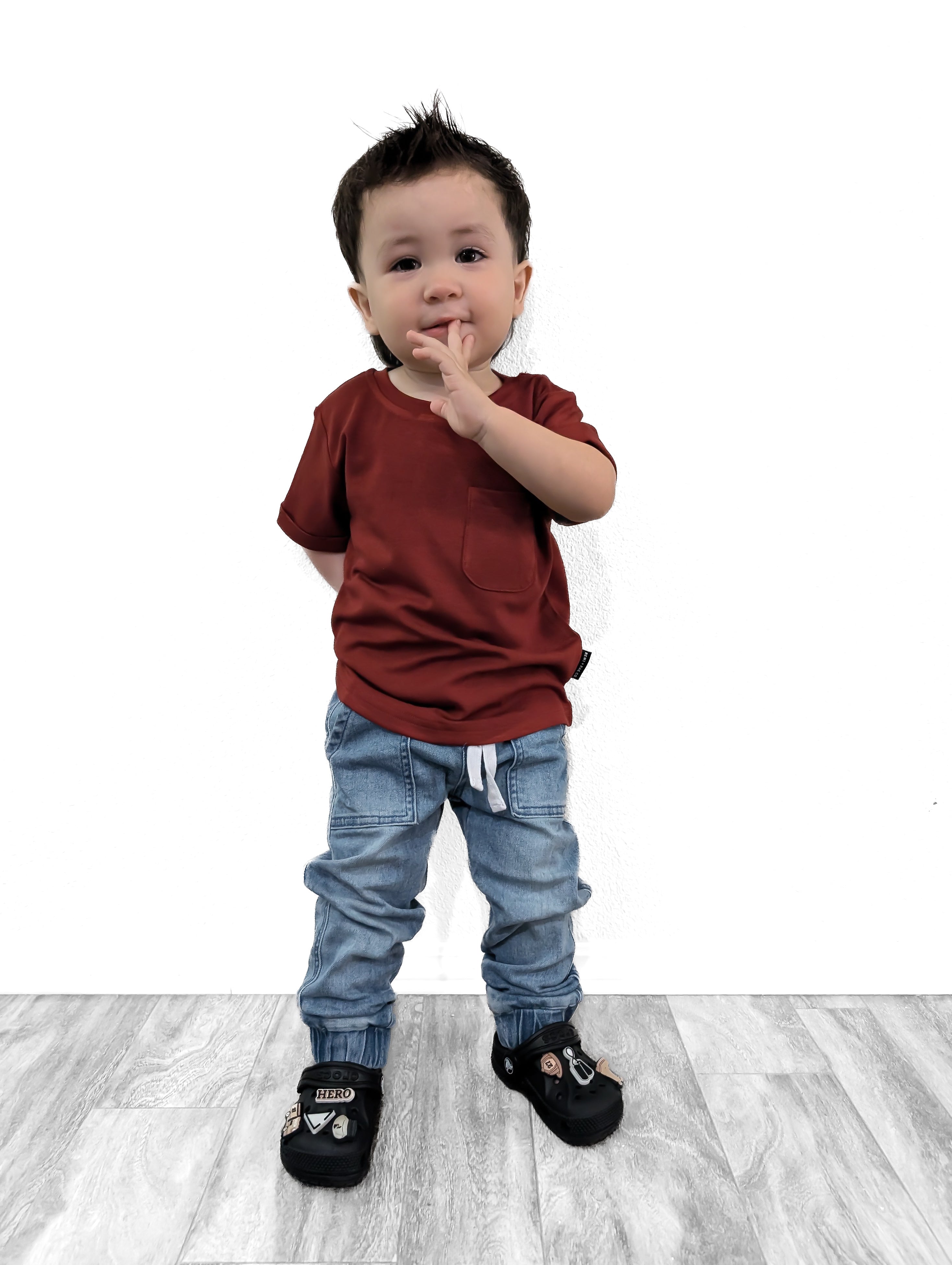 Bamboo Pocket Tee - Wine