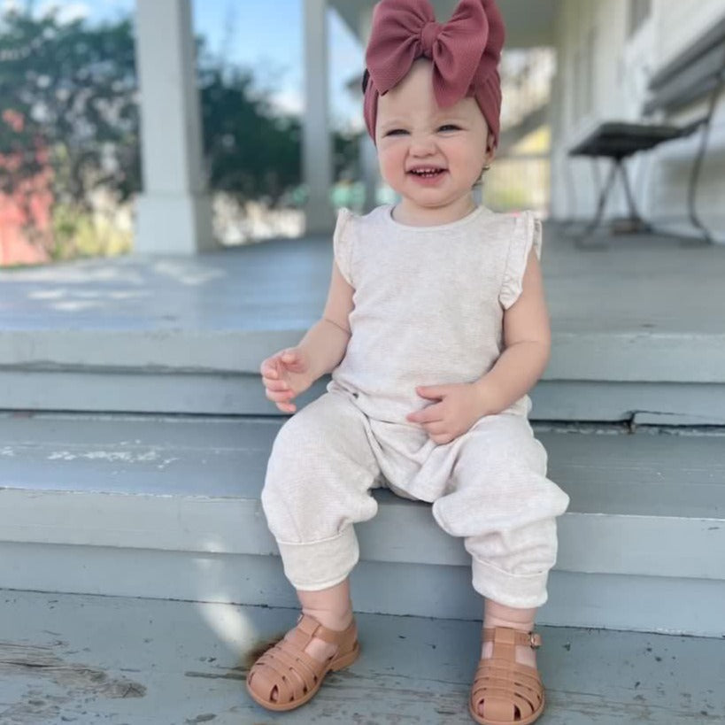 Toddler Jelly Sandals in Brown - Sweet Heart