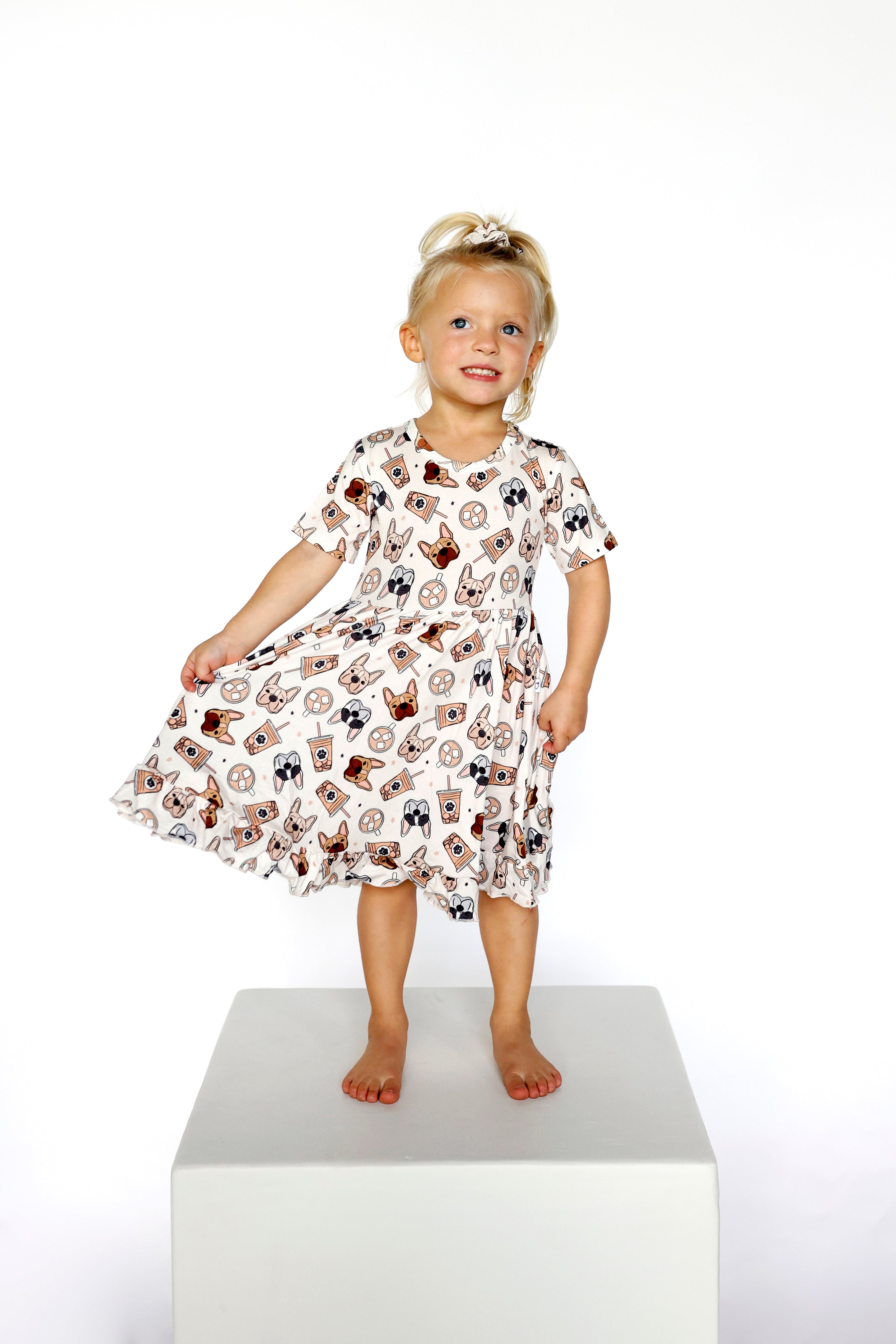 Exclusive Pup Cups Dream Ruffle Dress