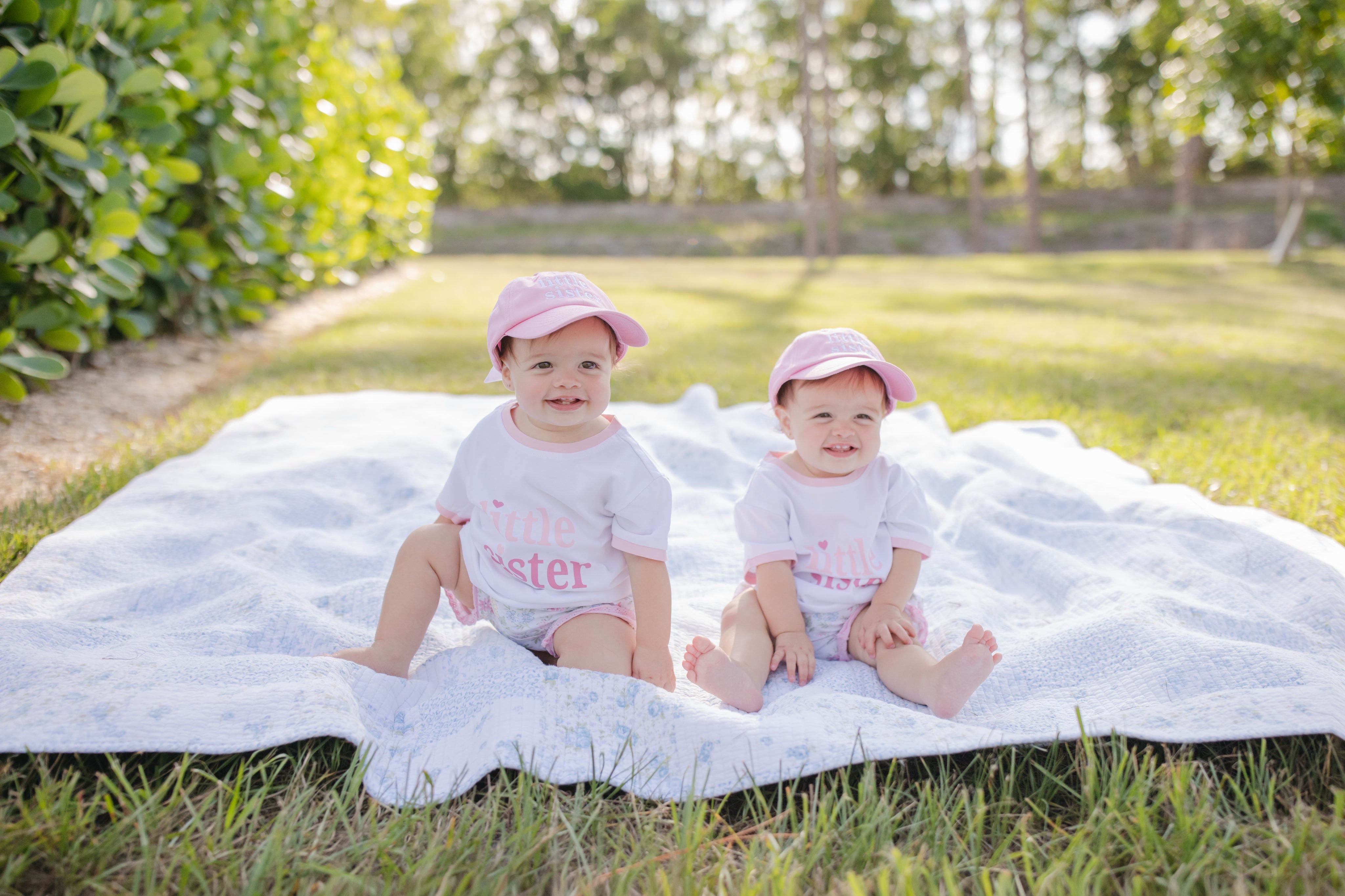 Little Sister Bow Baseball Hat (baby/toddler)