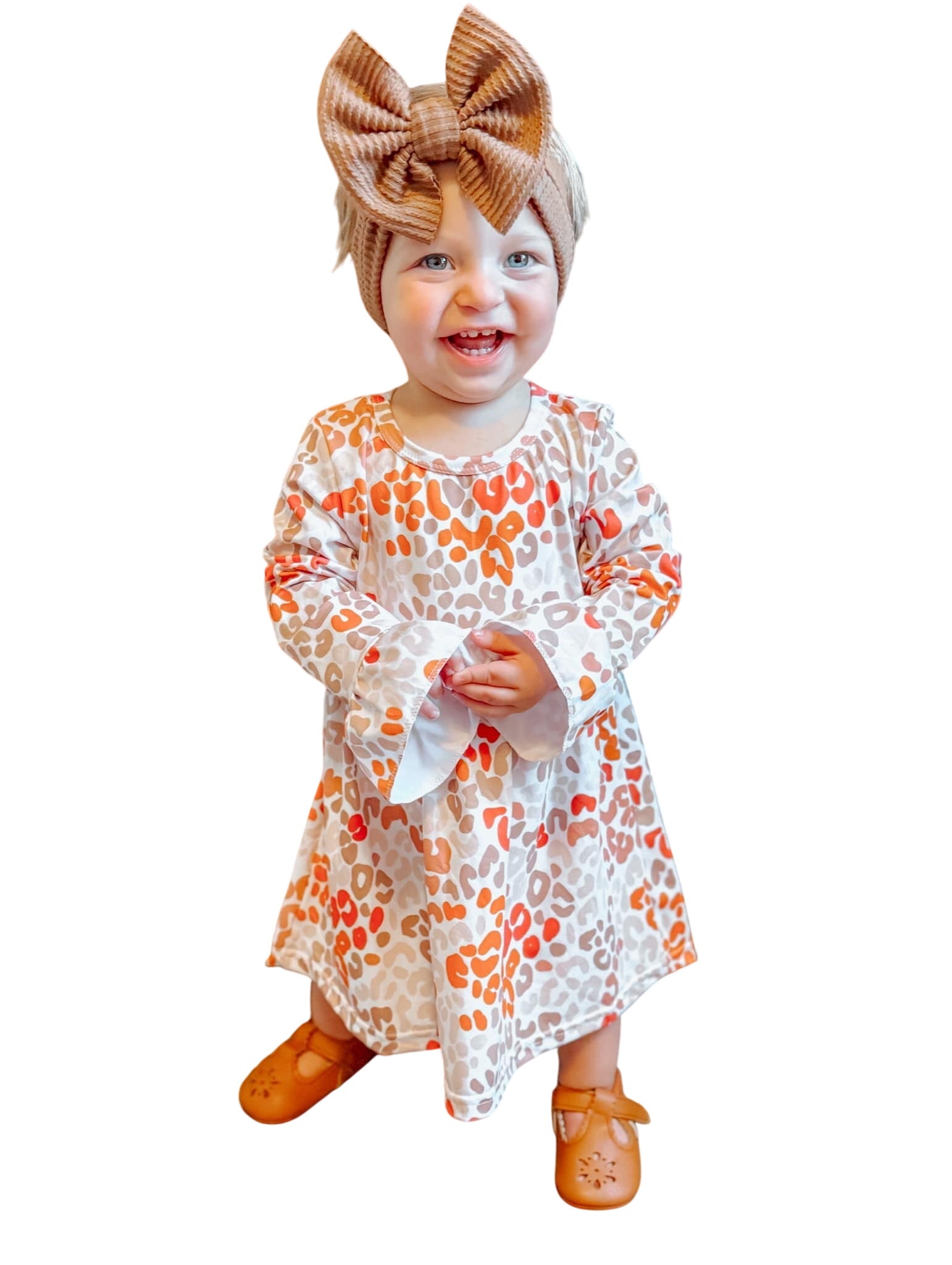 Fall Leopard Bell Sleeve Dress