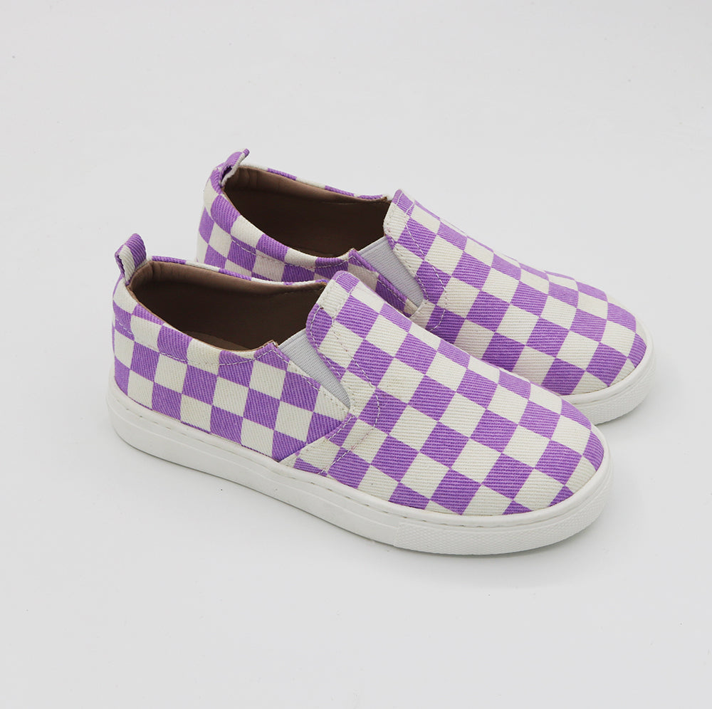 Madison Slip-on Sneakers - Checkered (lavender)