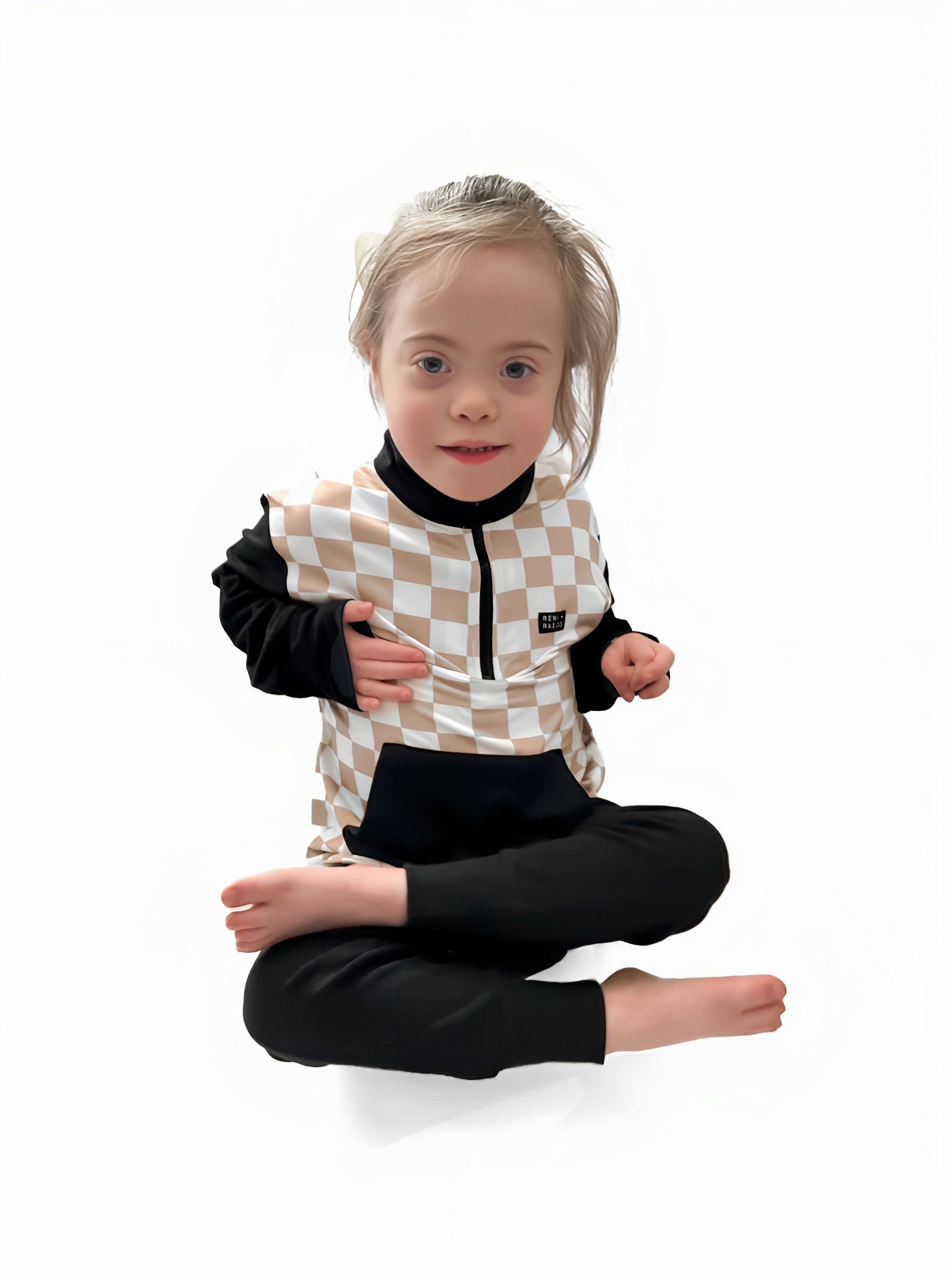 Bamboo Checkered Color Block Pullover