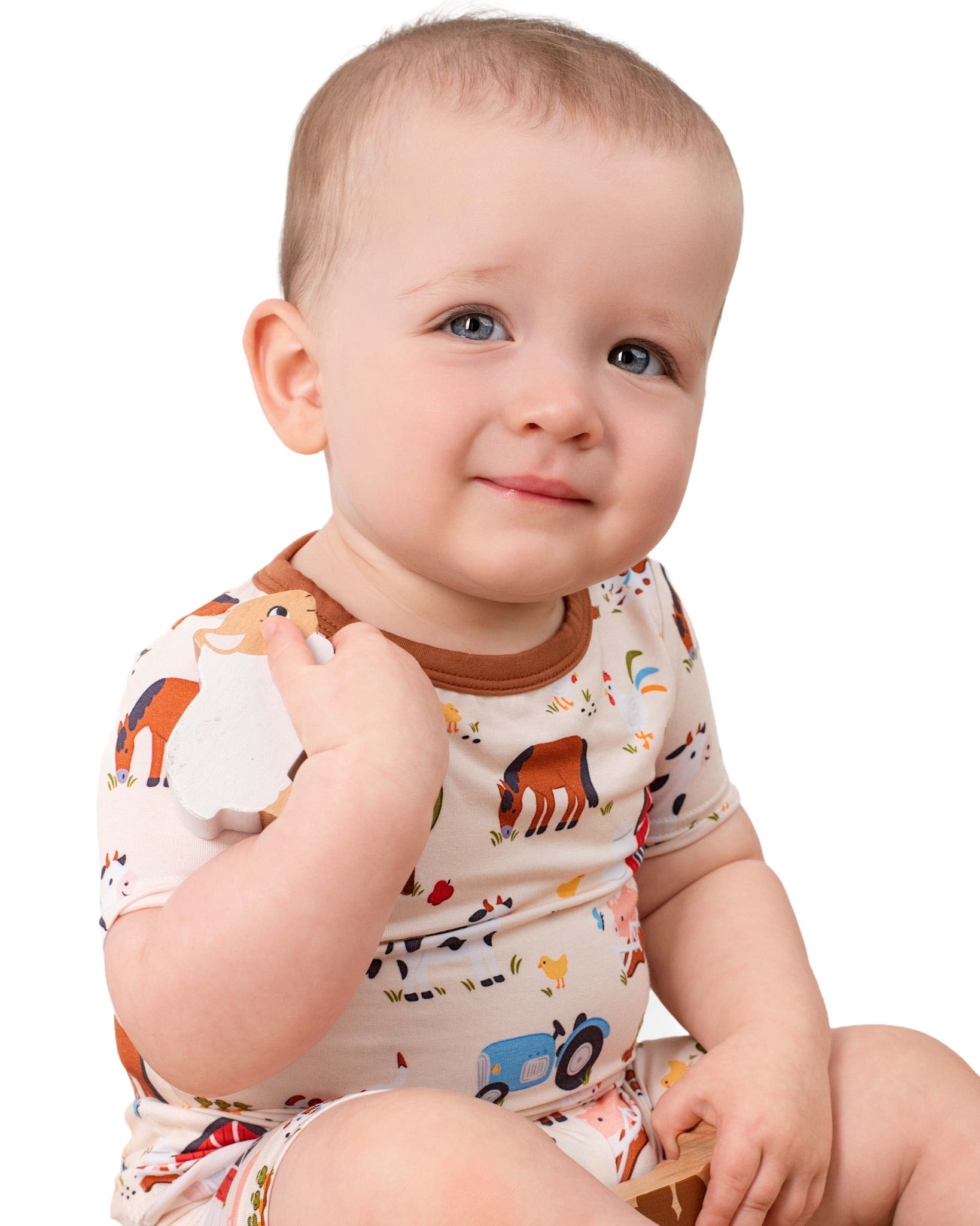 Tiny Farmers Short Sleeve & Shorts Set