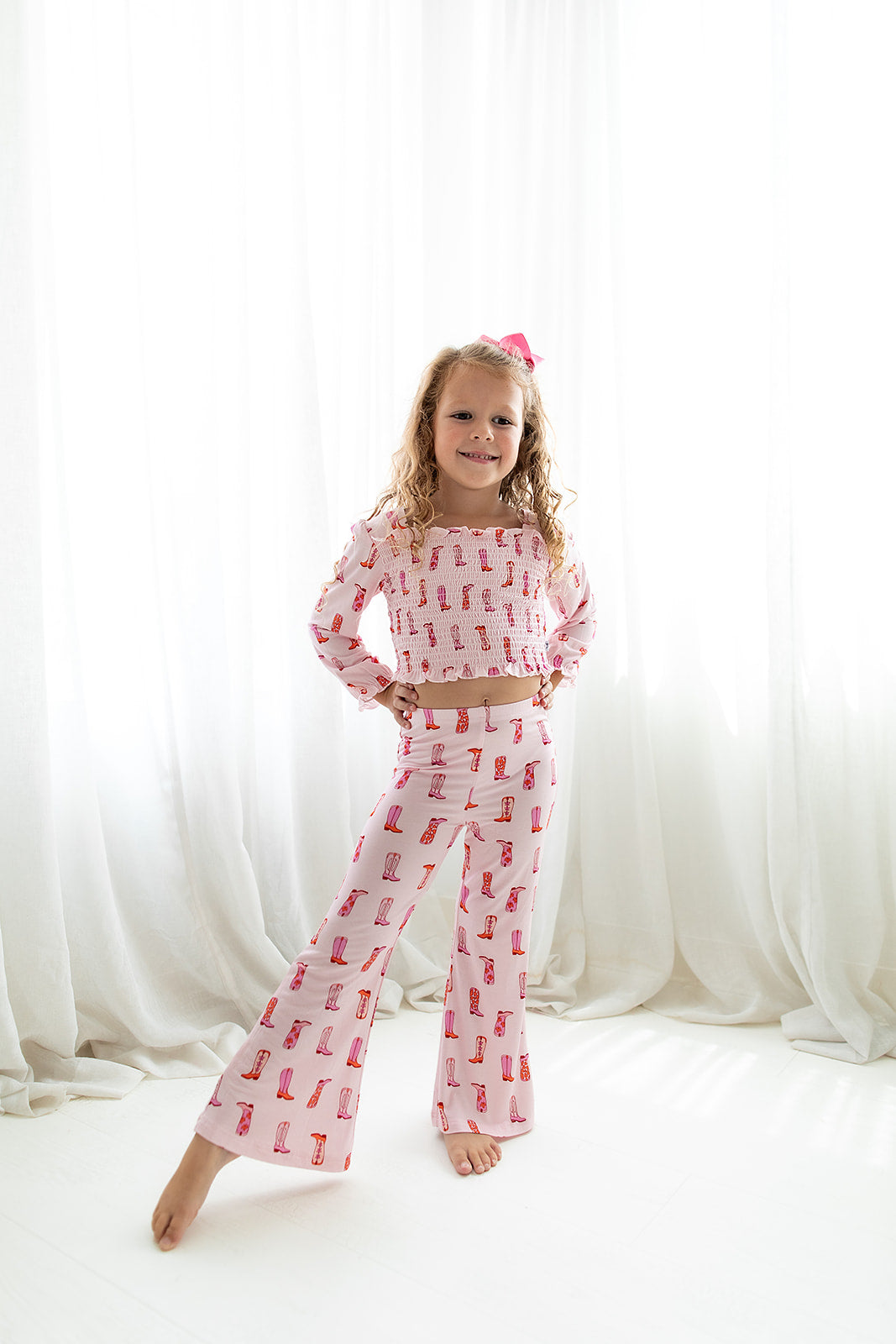 Exclusive Yee Haw Hollie Dream Smocked Flare Set