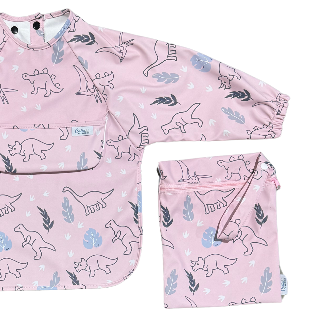 The Grayson Long Sleeve Bib - Dino