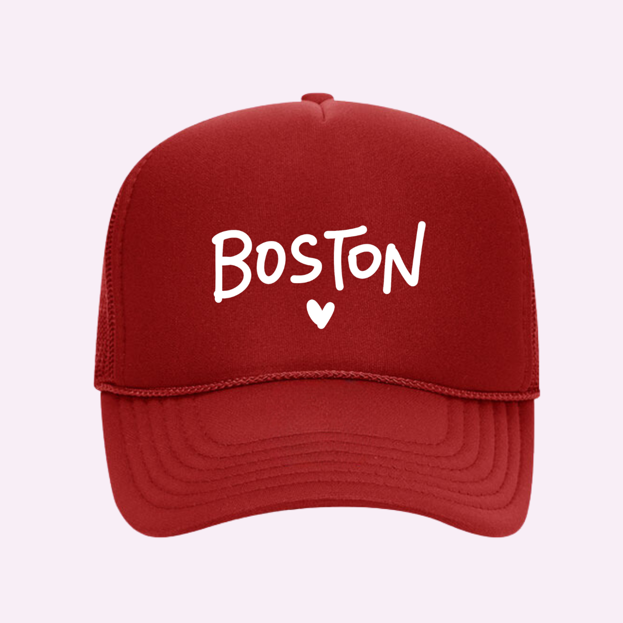I Love Boston ♡ Printed Trucker Hat