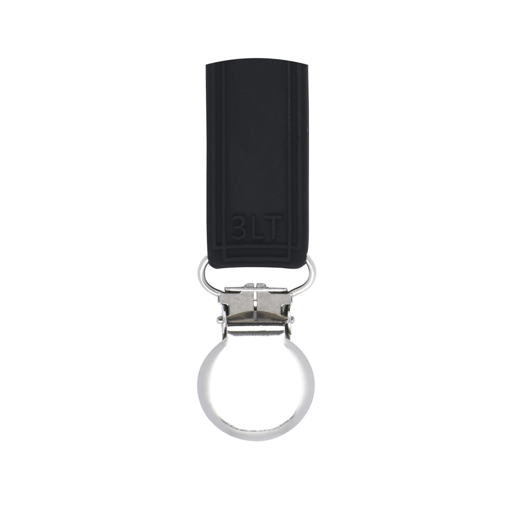 Classic Black All Silicone One Piece Pacifier Clip