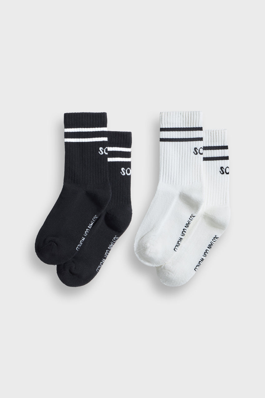 Two-pack Of Striped Crew Socks