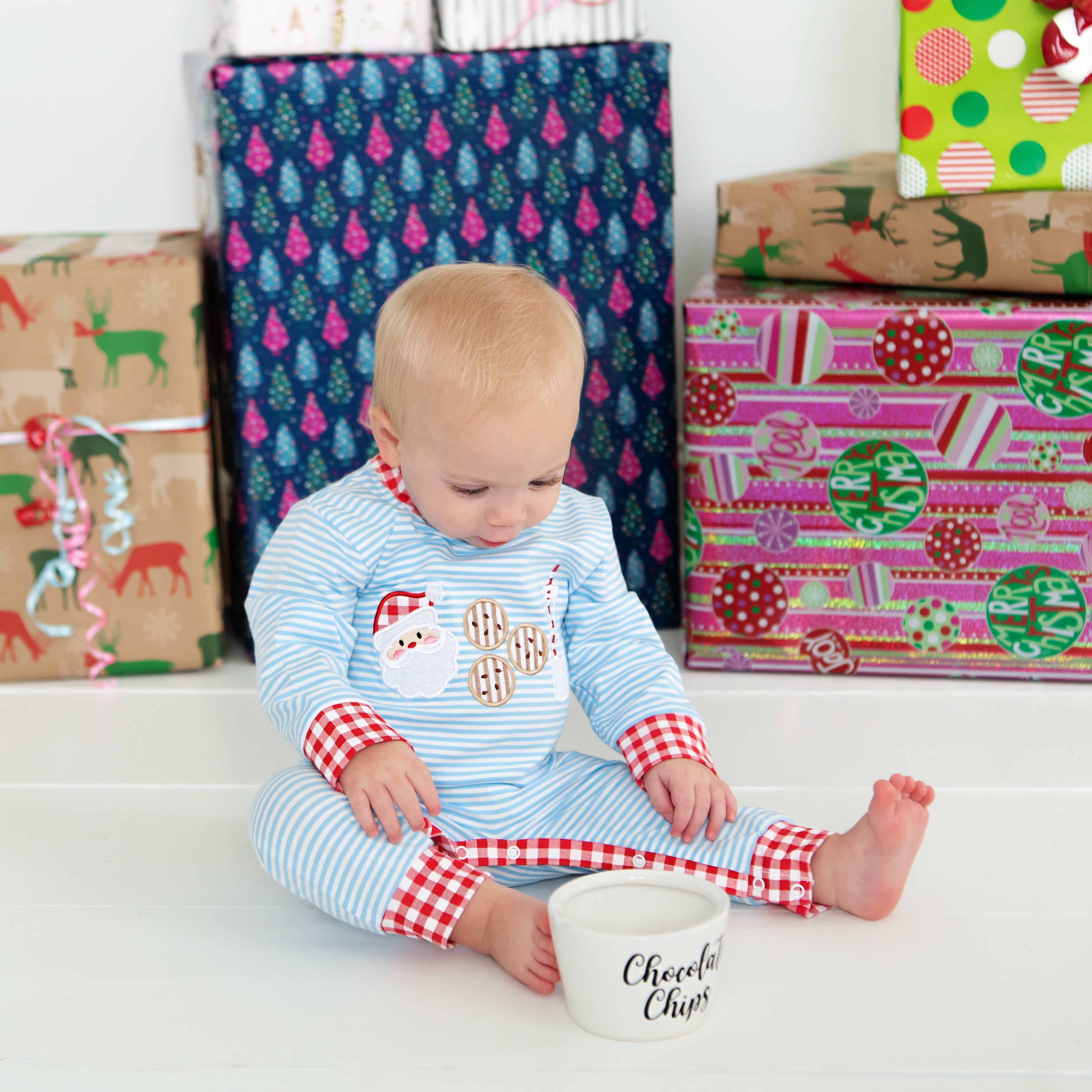 Boys Cookies For Santa Romper