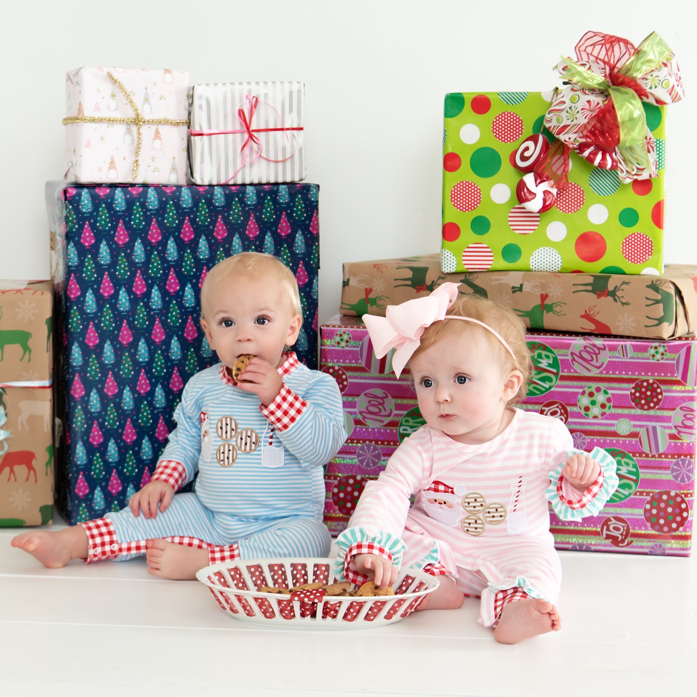 Pink Cookies For Santa Romper