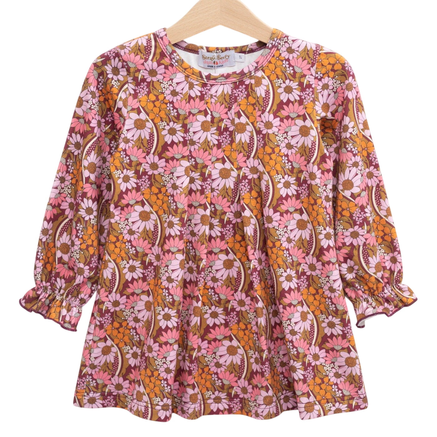 Fall Floral Long Sleeve Baby Toddler Girl Dress