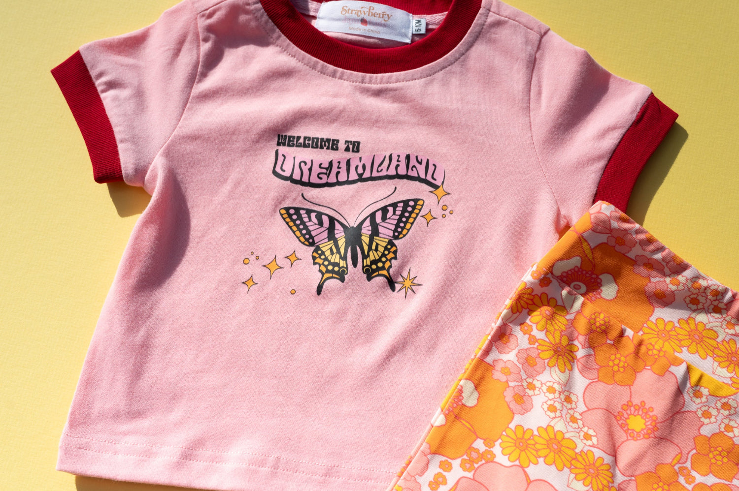 Welcome To Dreamland Kids Retro Ringer Tee