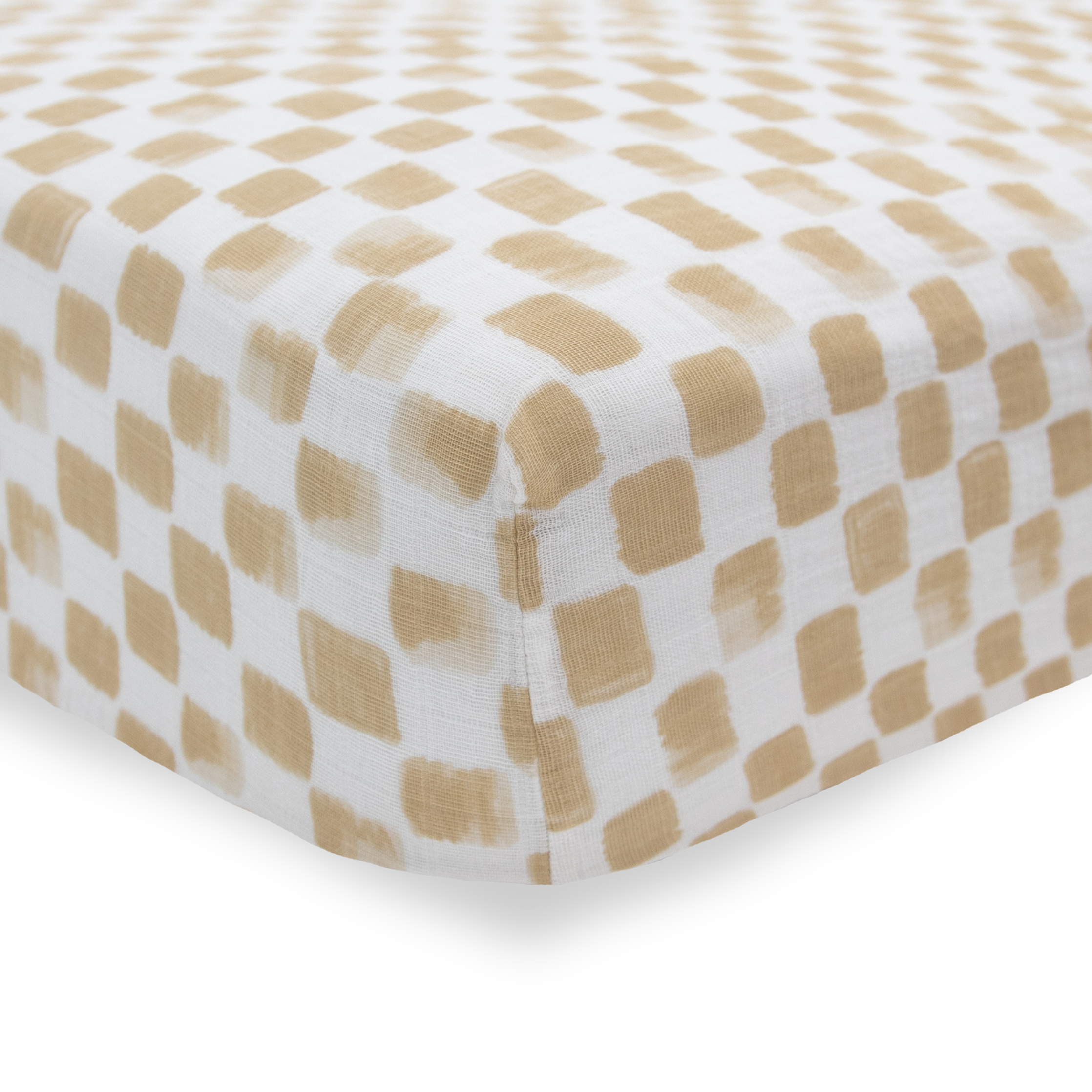 Cotton Muslin Crib Sheet - Adobe Checker