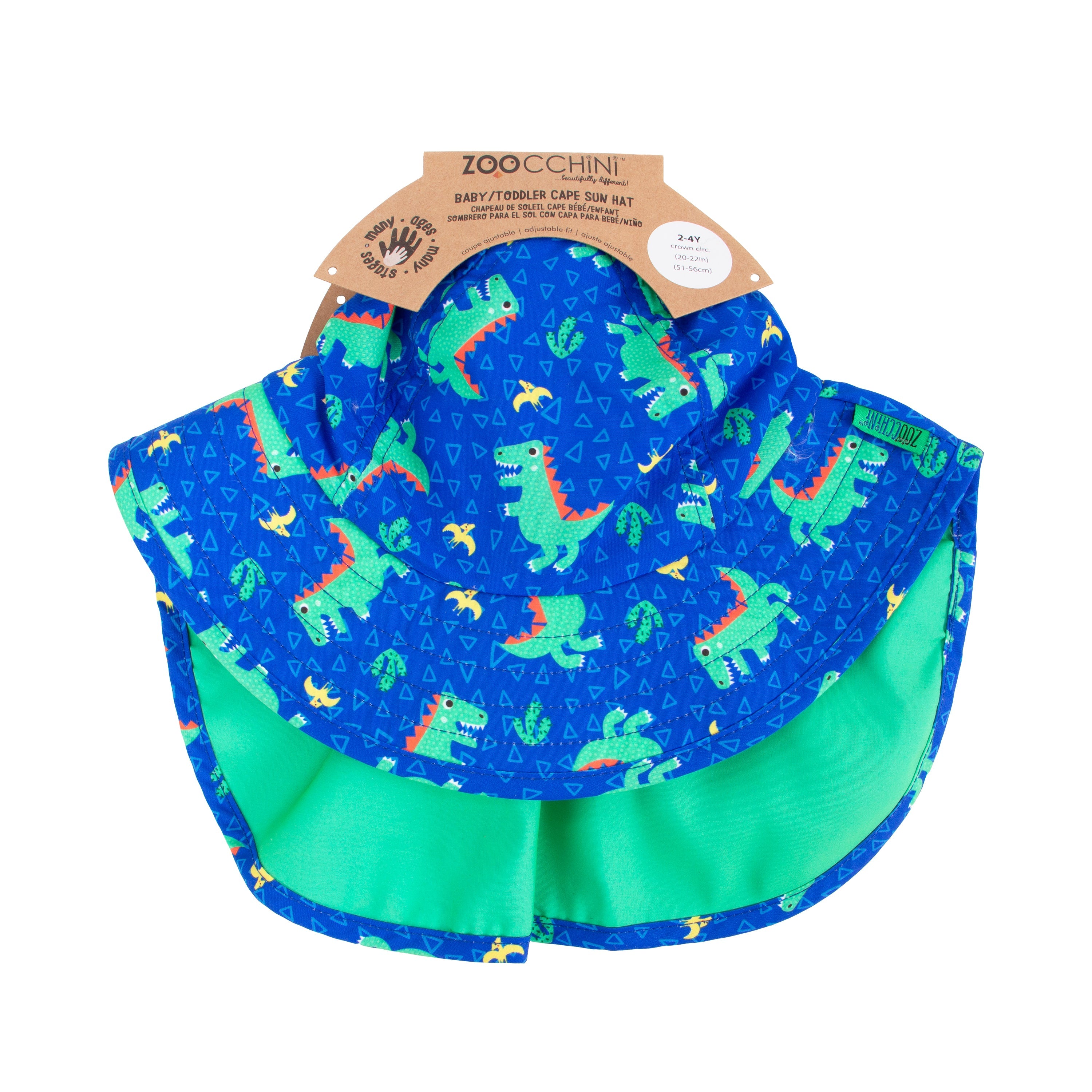 Baby/toddler Cape Sunhat - Dinosaur