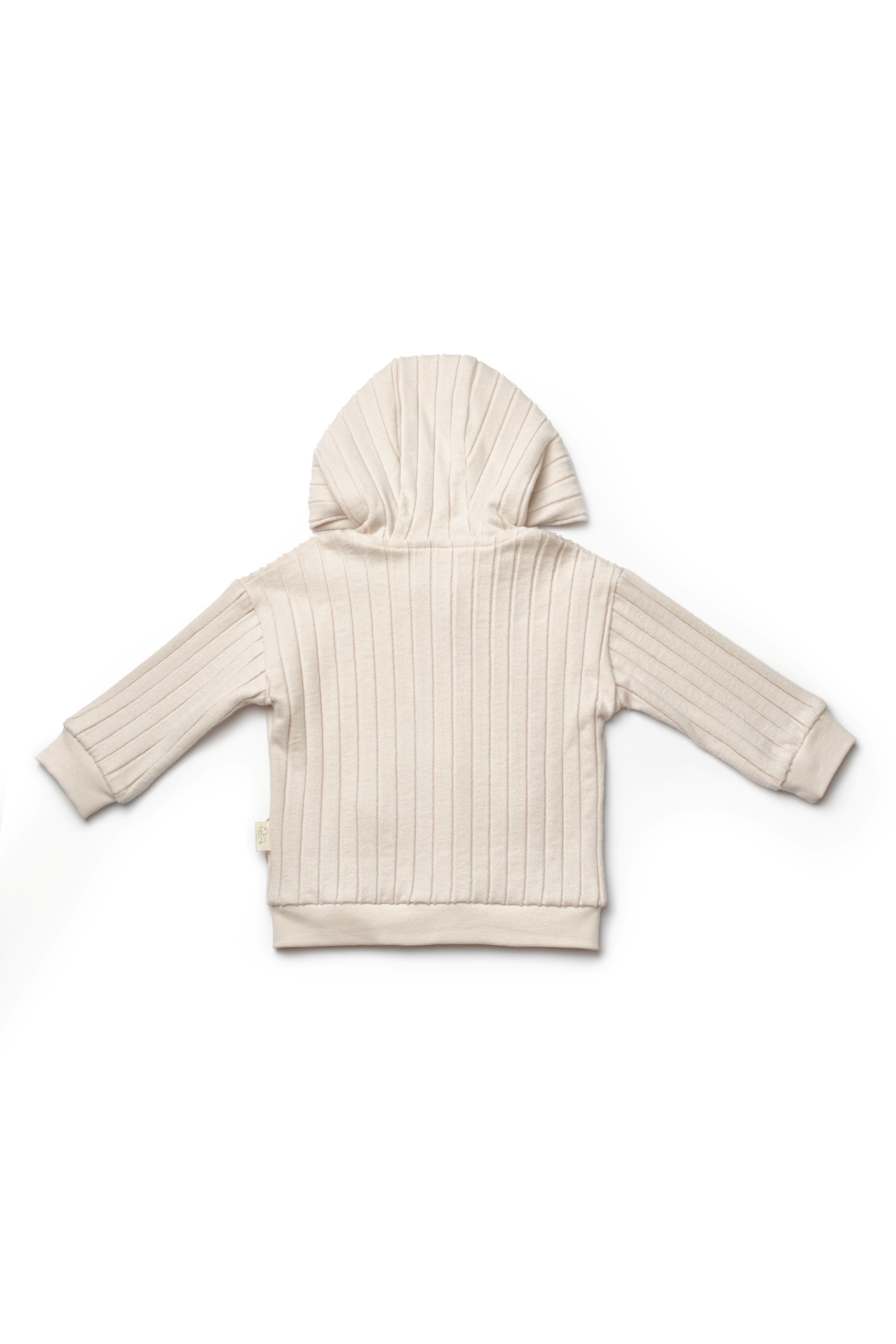 Organic Ribbed Polka Dot Zip-up Jacket