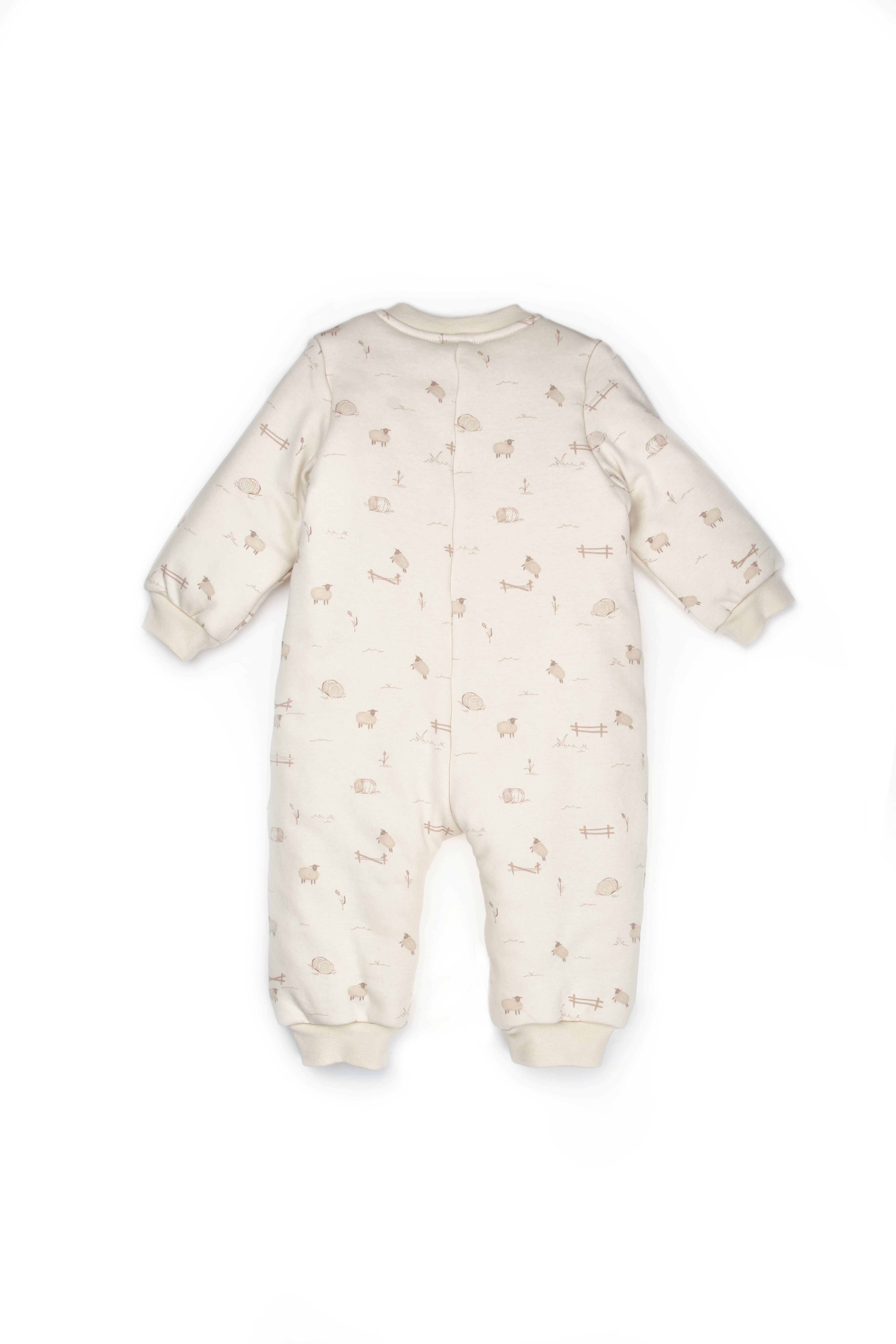 Little Lamb Zip-up Organic Romper