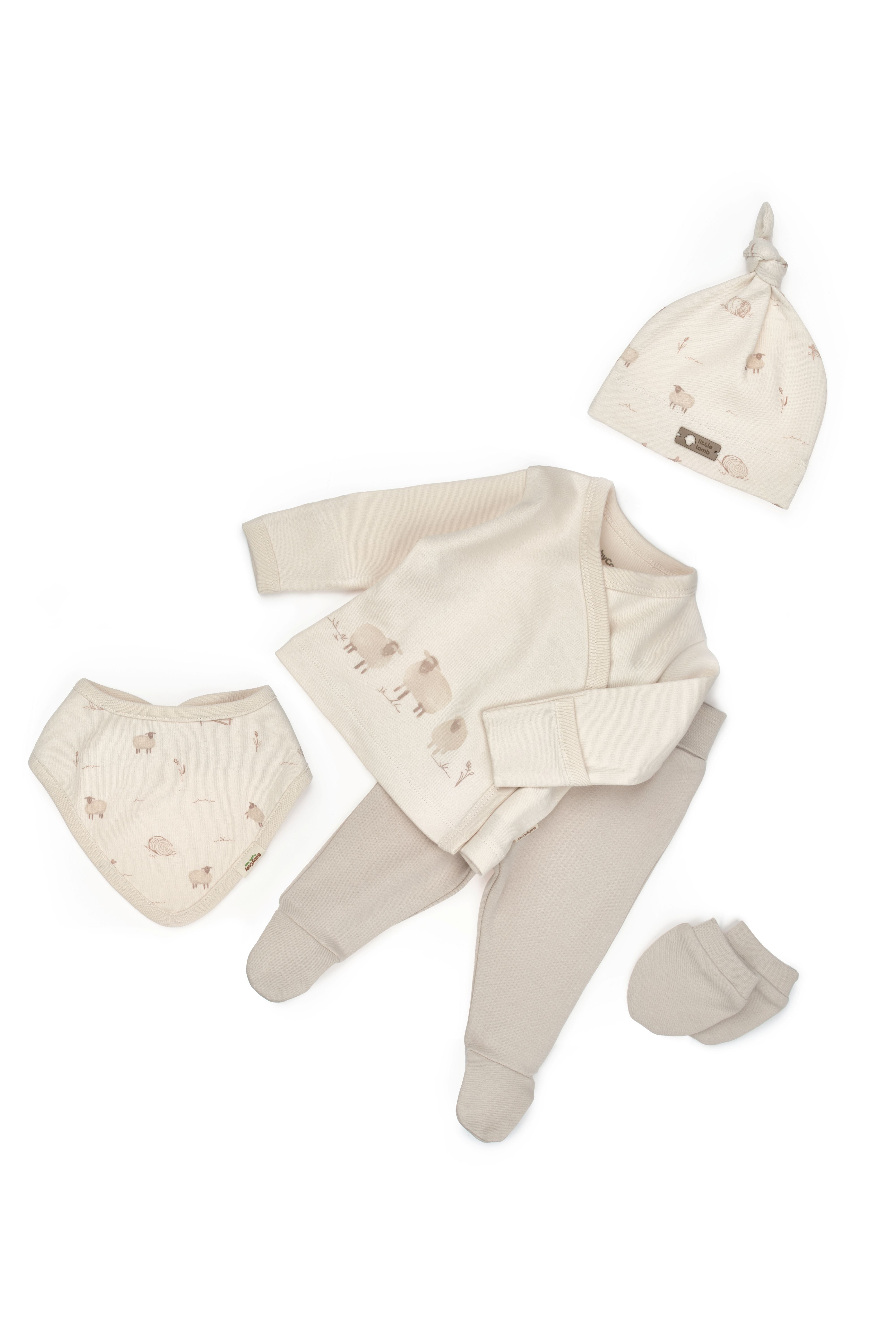 Little Lamb 5-piece Organic Newborn Set