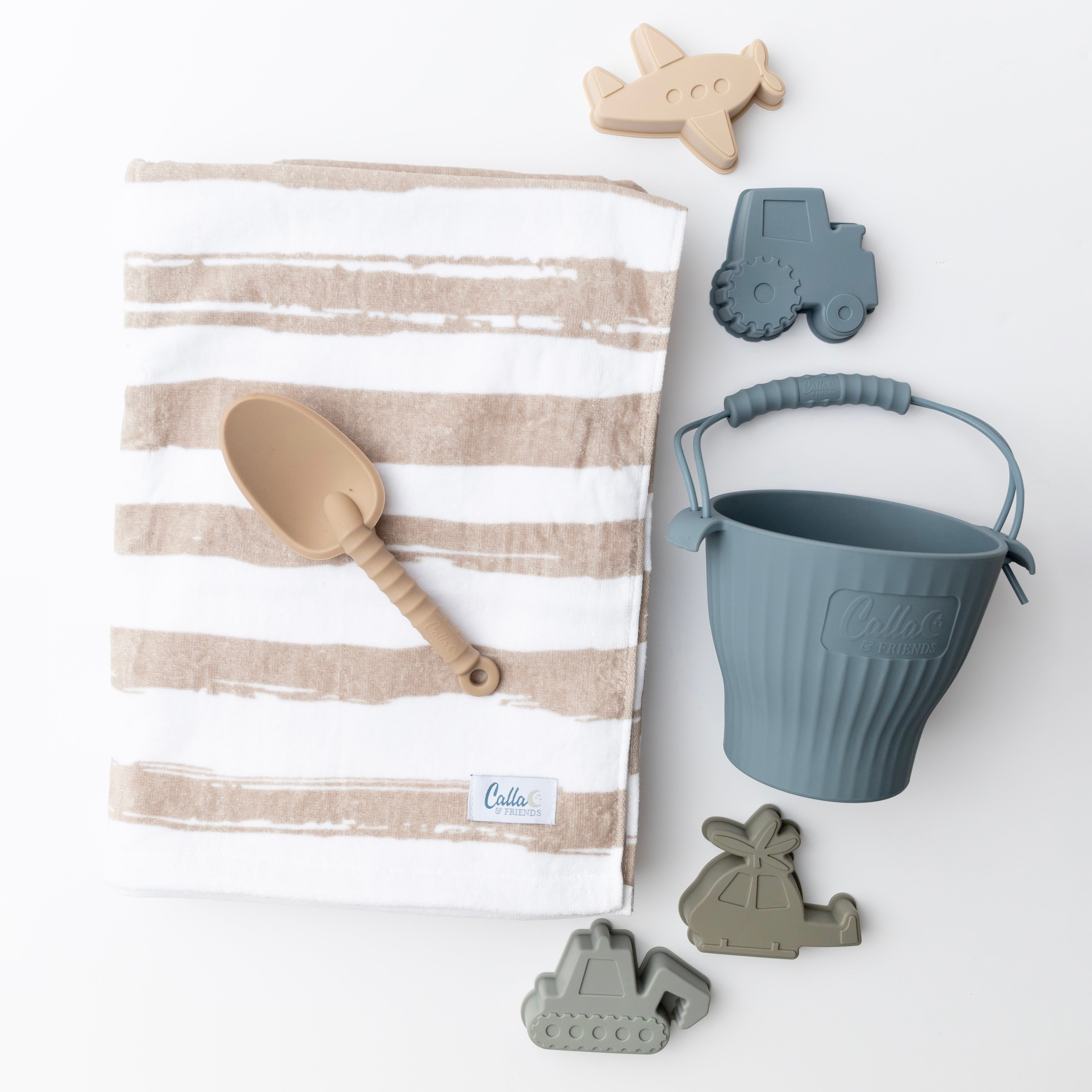 The Kenzie Beach Towel - Brush Stripes