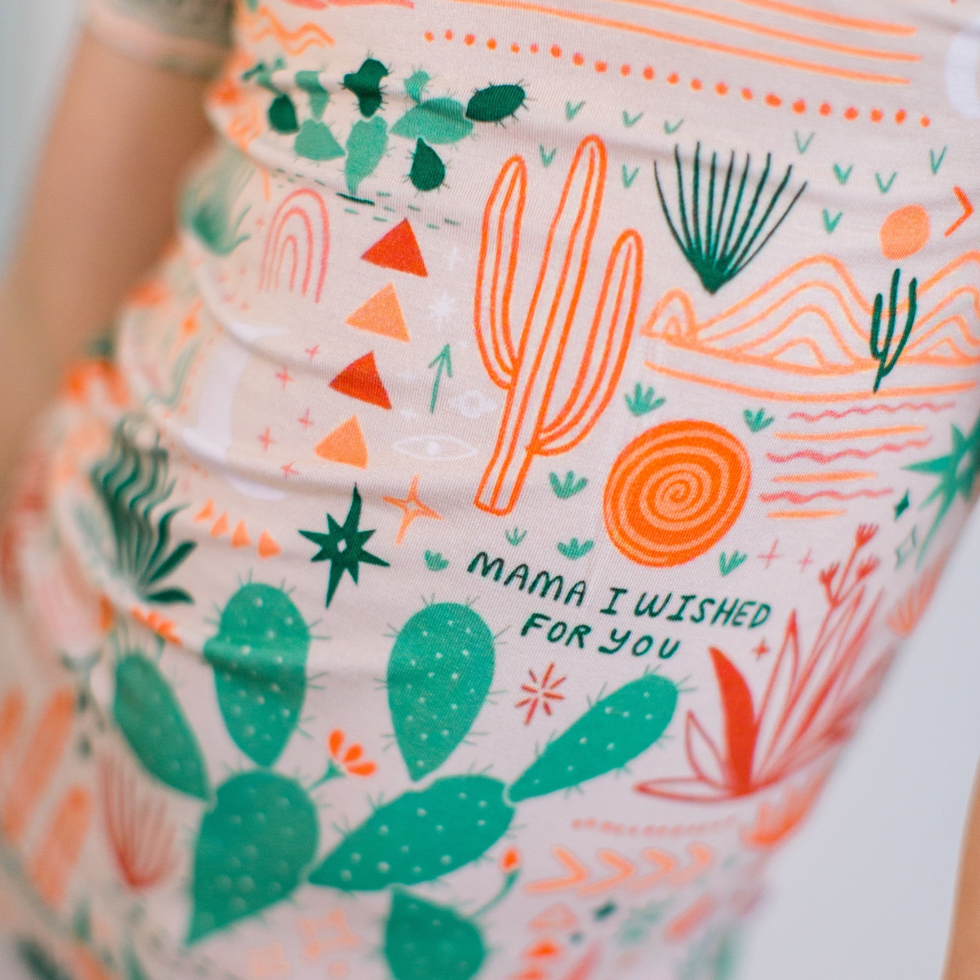 The Second-skin 2-piece Pajama | Desert Cactus Vibes | "mama, I Wished For You"