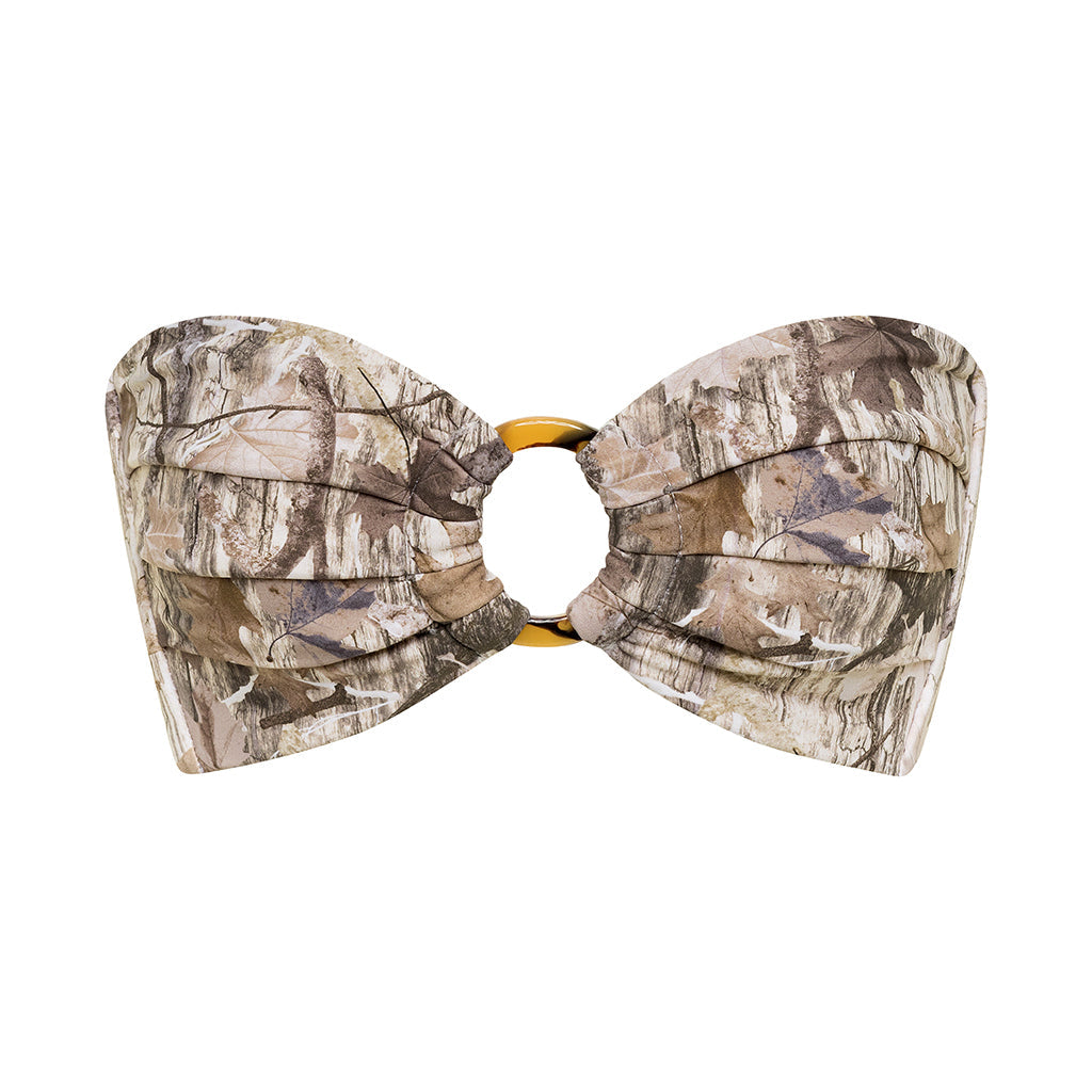 Camo Tori Ties Bandeau Bikini Top
