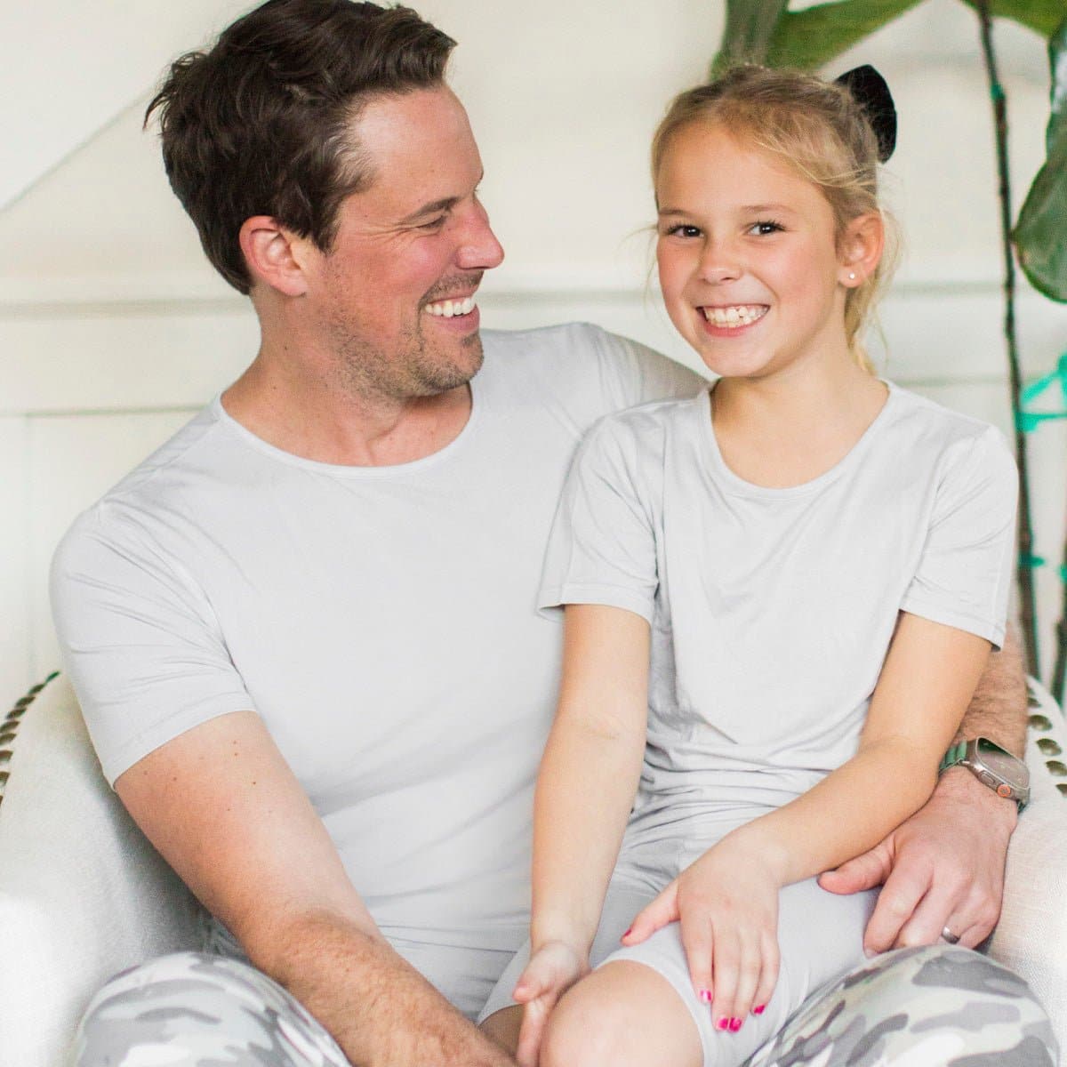 Cloud Grey Bamboo Kids Pajama Short Set